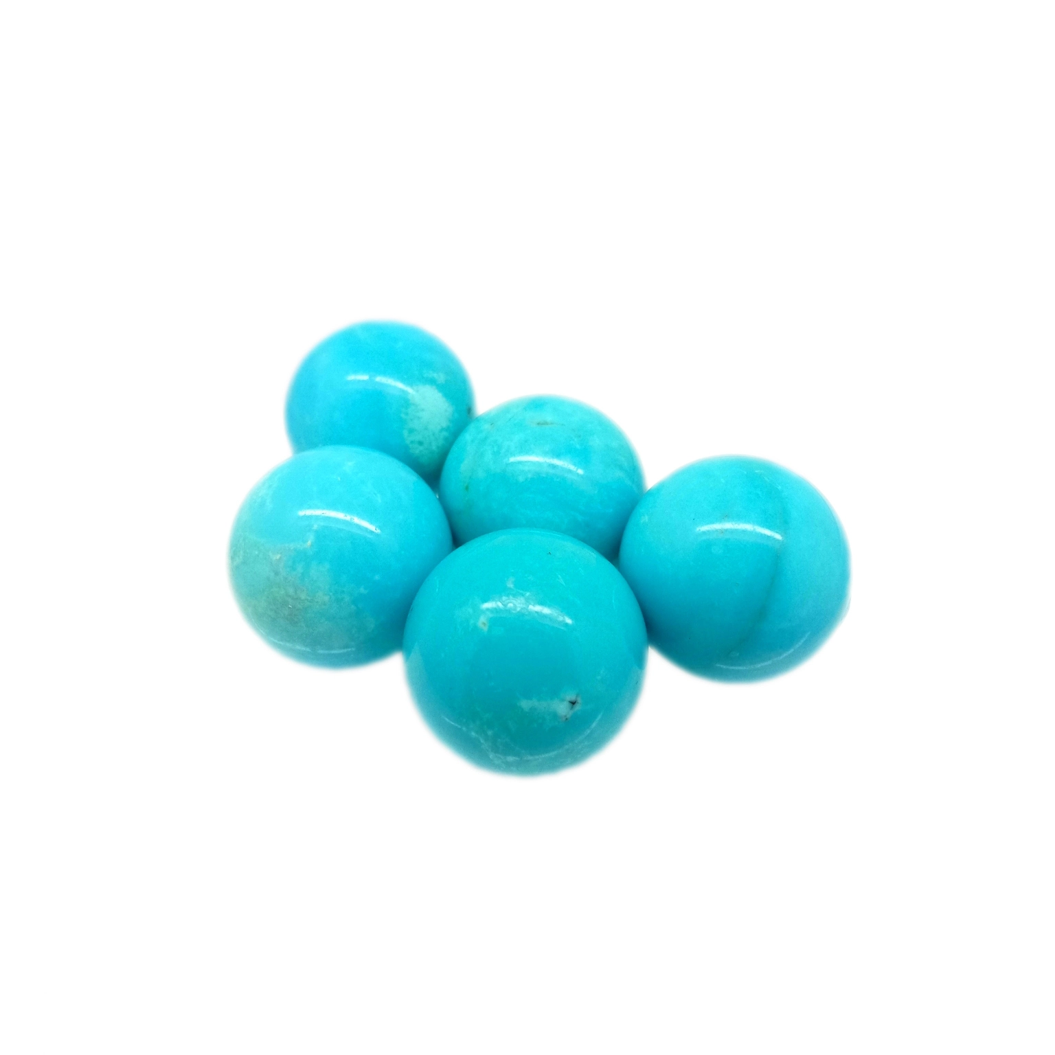Turkisaj Howlite Bidoj Natura Gemo Ronda blua Malfiksa 16mm 1