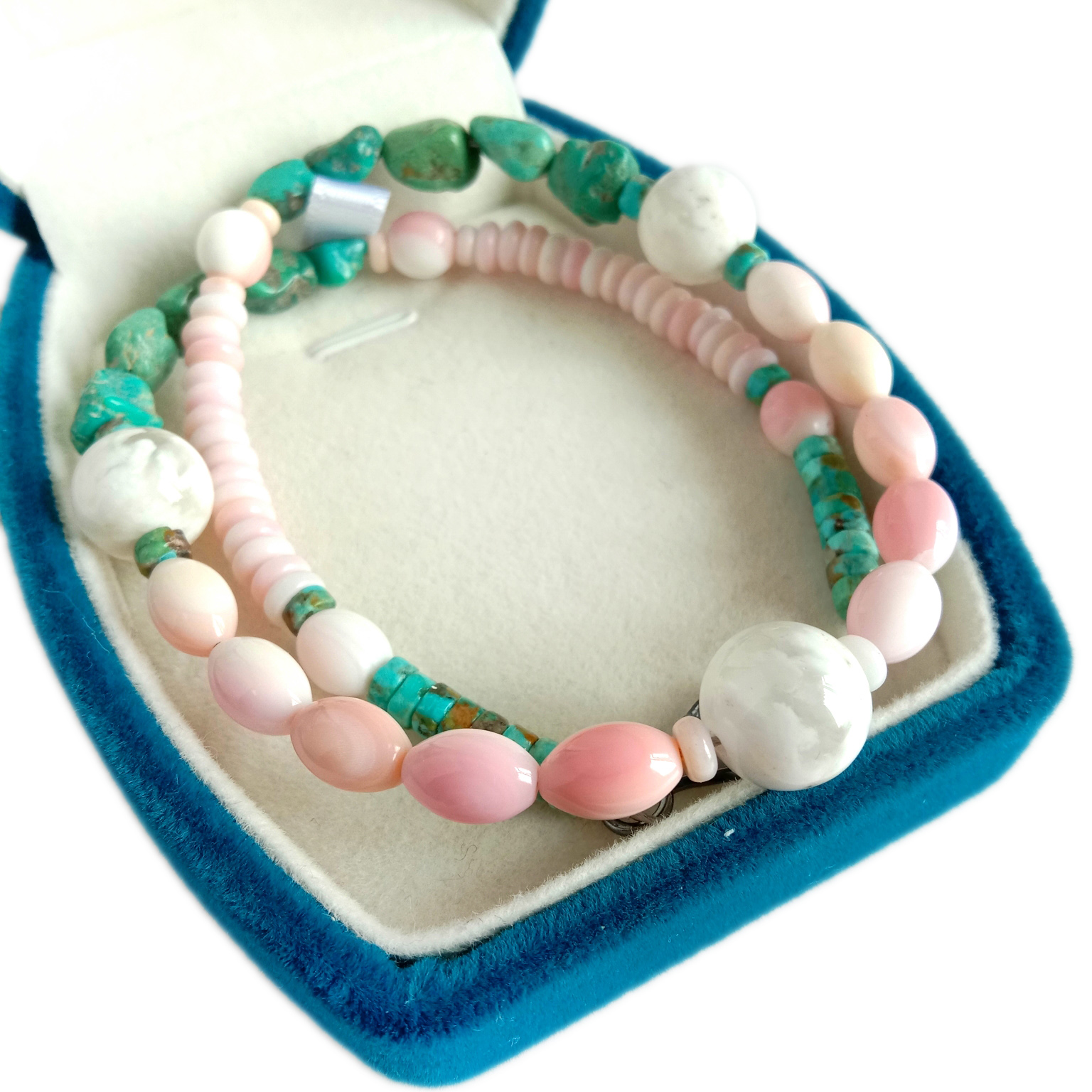 ପ୍ରାକୃତିକ ଗୋଲାପୀ ସମୁଦ୍ର ସେଲ୍ କଇଁଆ ସାକୁରା ଆଗେଟ୍ କଣ୍ l େଇ ନିୟନ୍ତ୍ରିତ ଦ Length ର୍ଘ୍ୟ ବୋହୋ ଅଳଙ୍କାର | 15