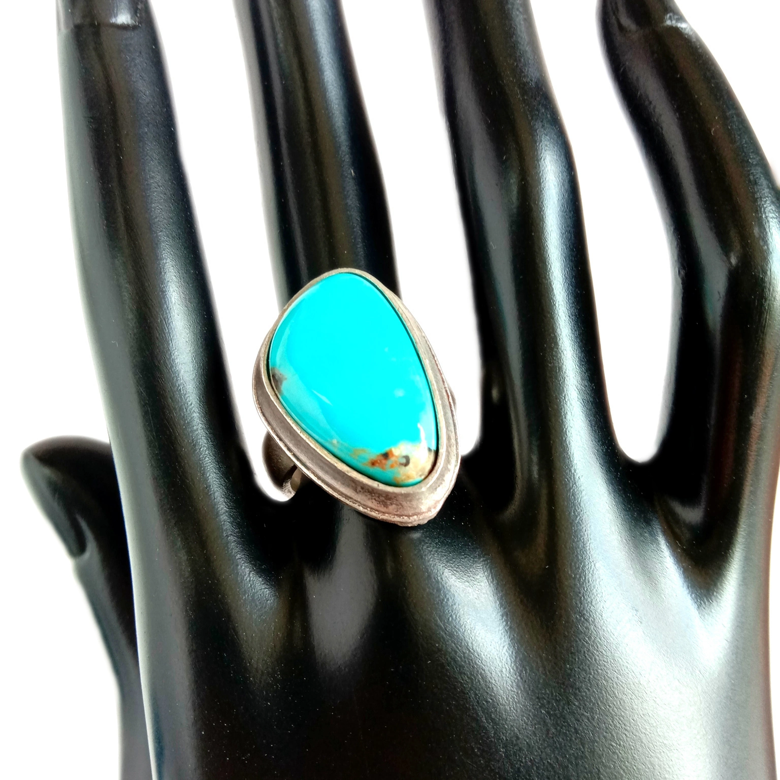 Mgbanaka njikọ aka Turquoise pụrụ iche Onyinye ncheta ncheta agbamakwụkwọ na-ewu ewu 1