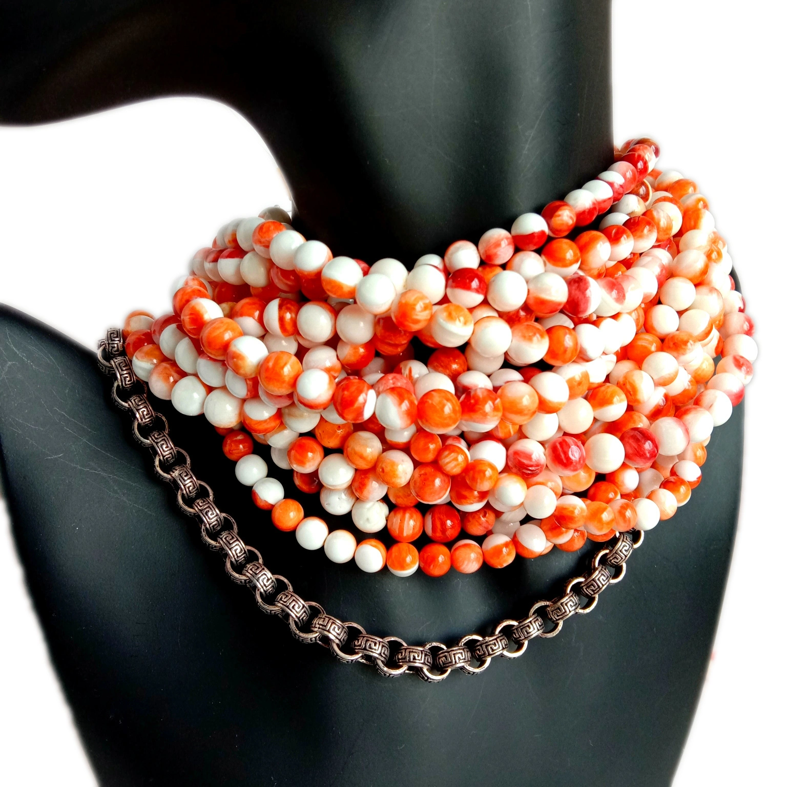 Shanga za mviringo za Spiny Spiny Oyster 7mm 16 Strand 1