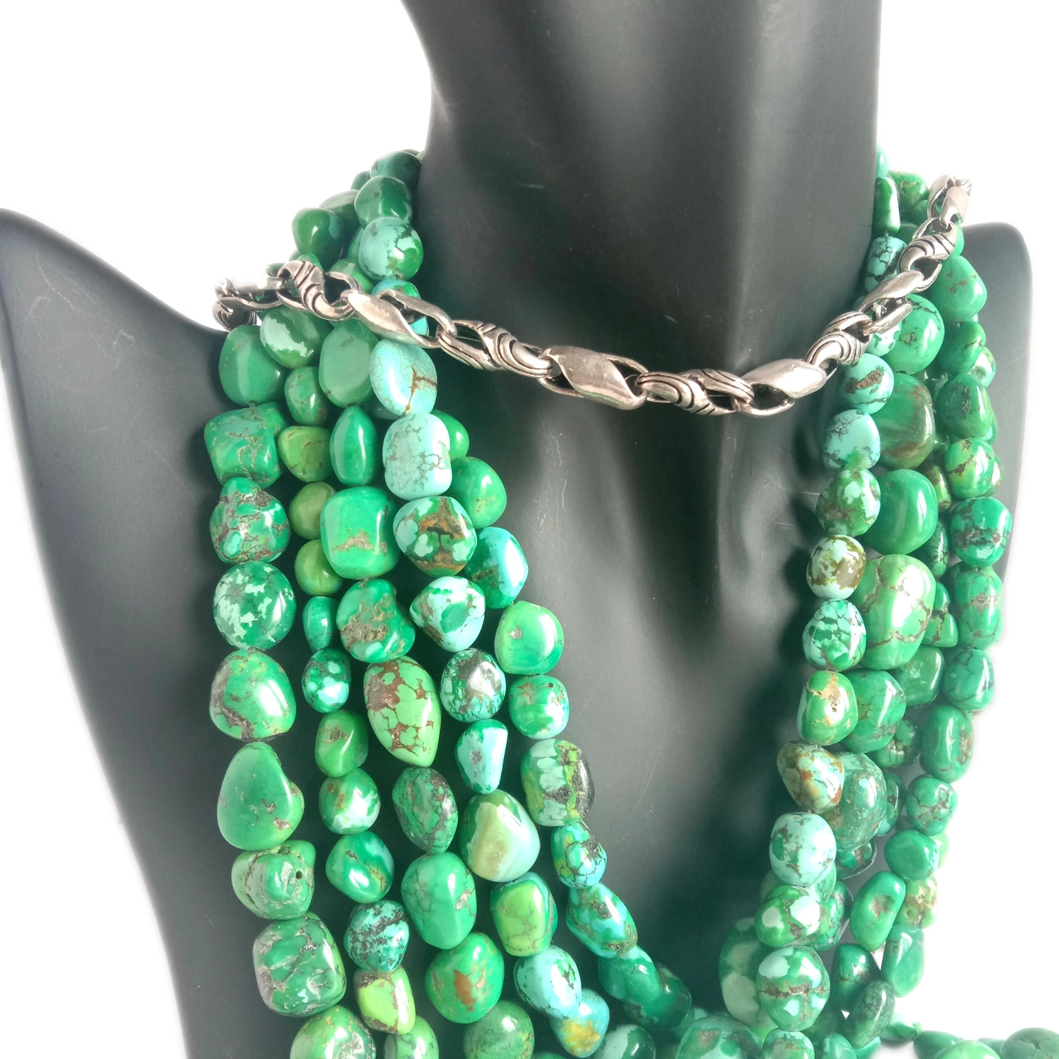 Turquoise green Gemstone Peruvian Turquoise Round Beads 1