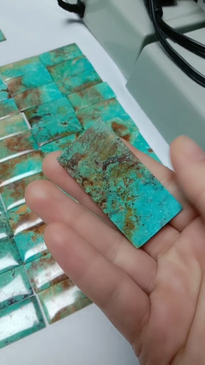 Adayeba onigun turquoise cabochon turquoise gemstone fun ohun ọṣọ 9