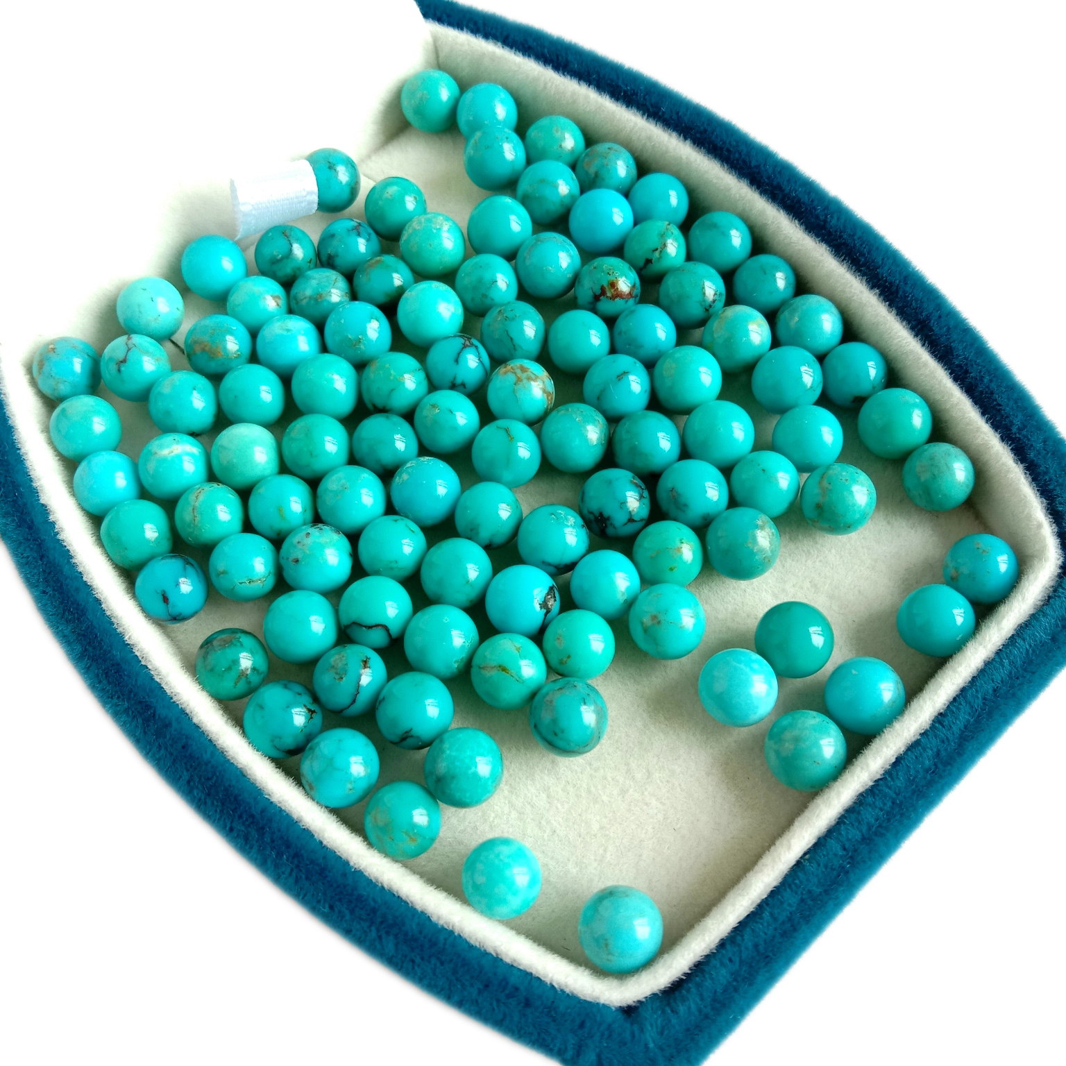 ਕੁਦਰਤੀ 6mm ਫਿਰੋਜ਼ੀ ਸਲੀਪਿੰਗ ਸੁੰਦਰਤਾ ਰਤਨ ਮਣਕੇ 18