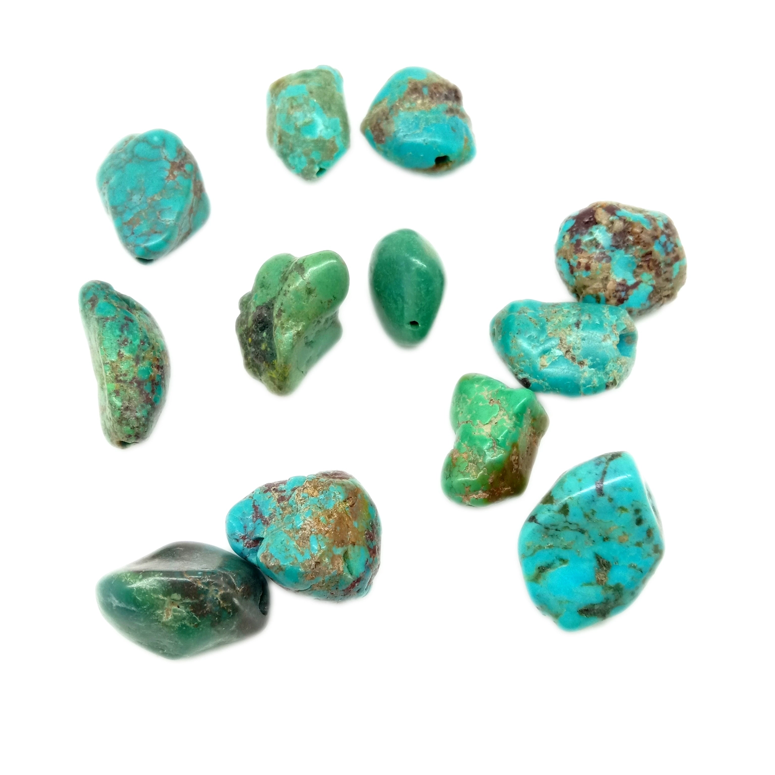 Alami antik Tibét Turquoise Manik badag 1