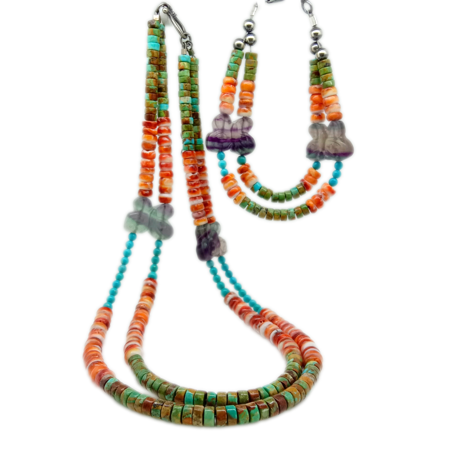 Stekelrige oester met turkoois halssnoer en armbandgeskenk vir vrou edelsteengeskenk 13