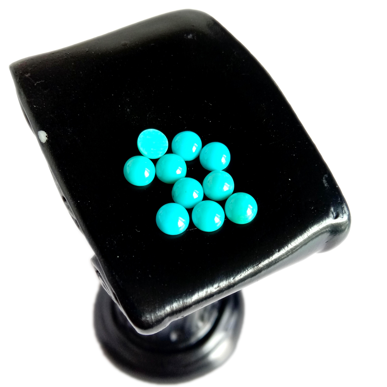 5mm Kingman Blue Turquoise Cabochons 15