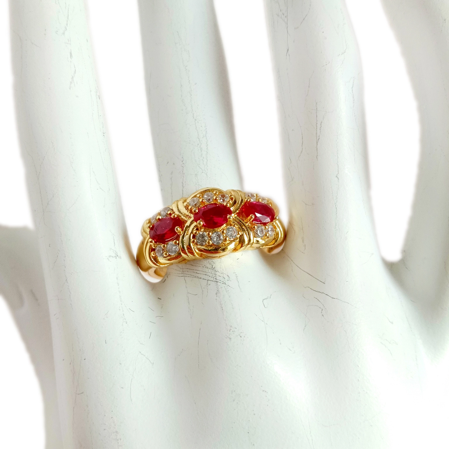 Groothandel natuurlike ring 925 sterling silwer ovaal ring Februarie geboortesteen Ontgin edelstene 1