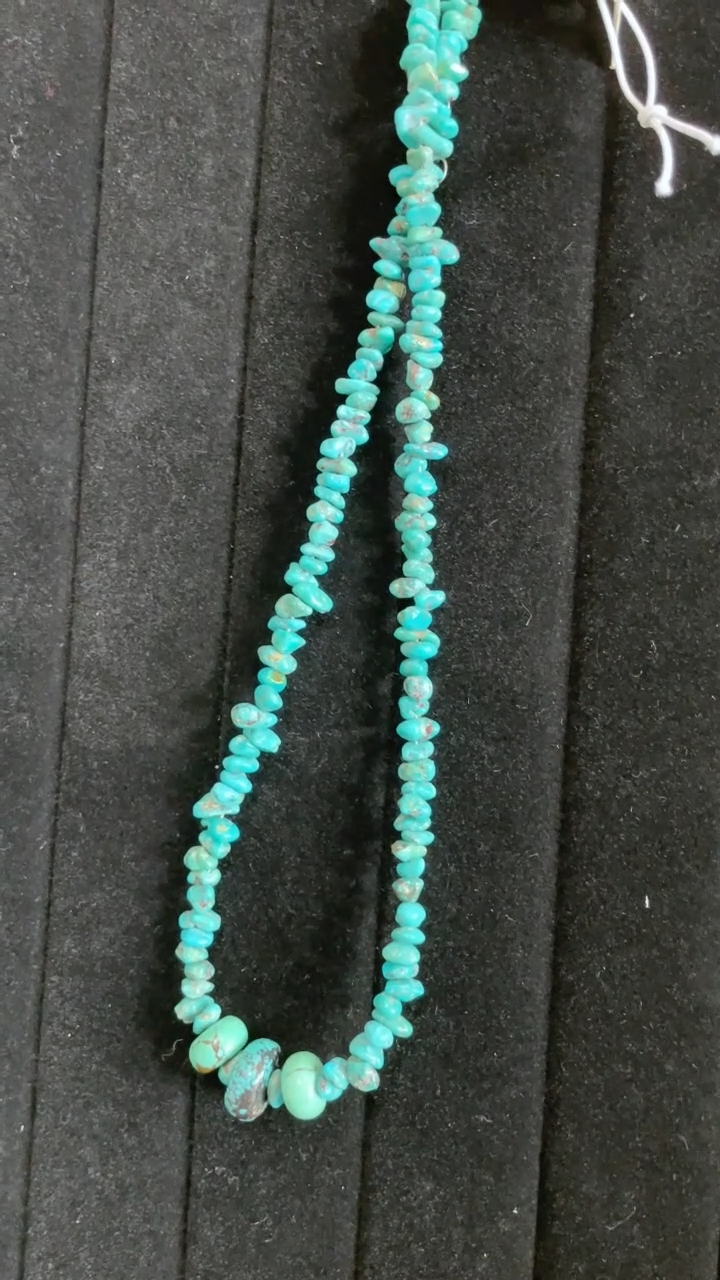 Shanga za rangi ya buluu ya turquoise ya jumla Asilia 925 Sterling Silver Necklace 9