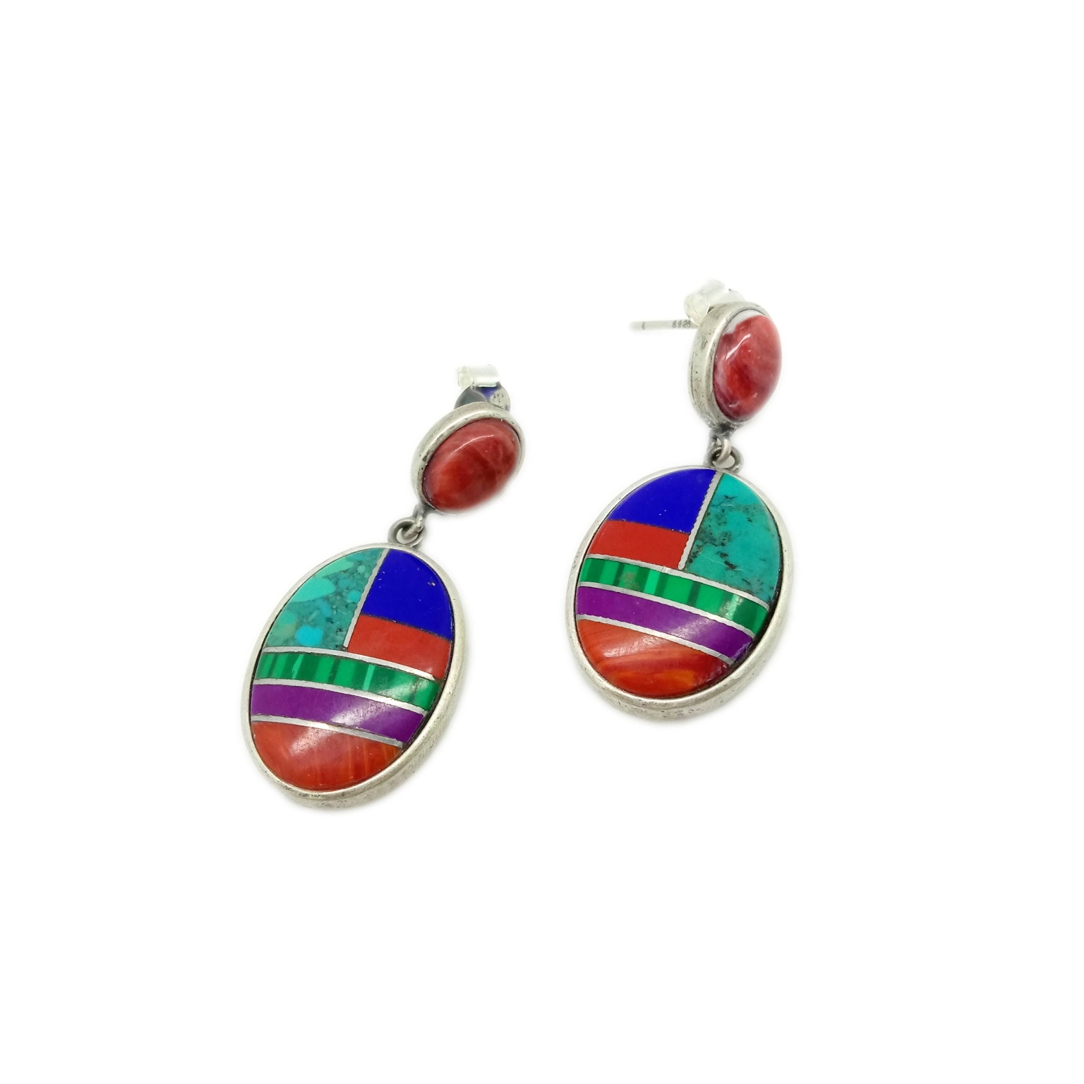 Gemstone Anting spiny tiram malachite Lapis Lazuli pirus nyieun 1