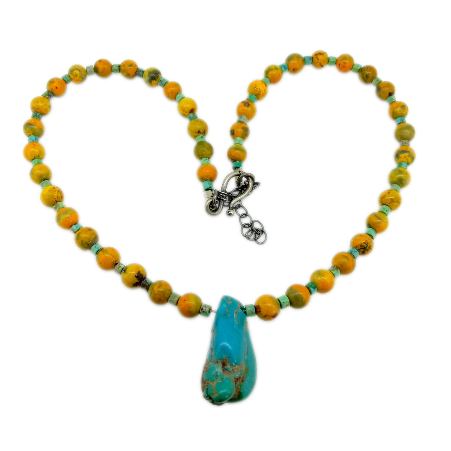 Natural turquoise bumblebee Handmade Nice Necklace 16 Inch Beautiful Necklace 14