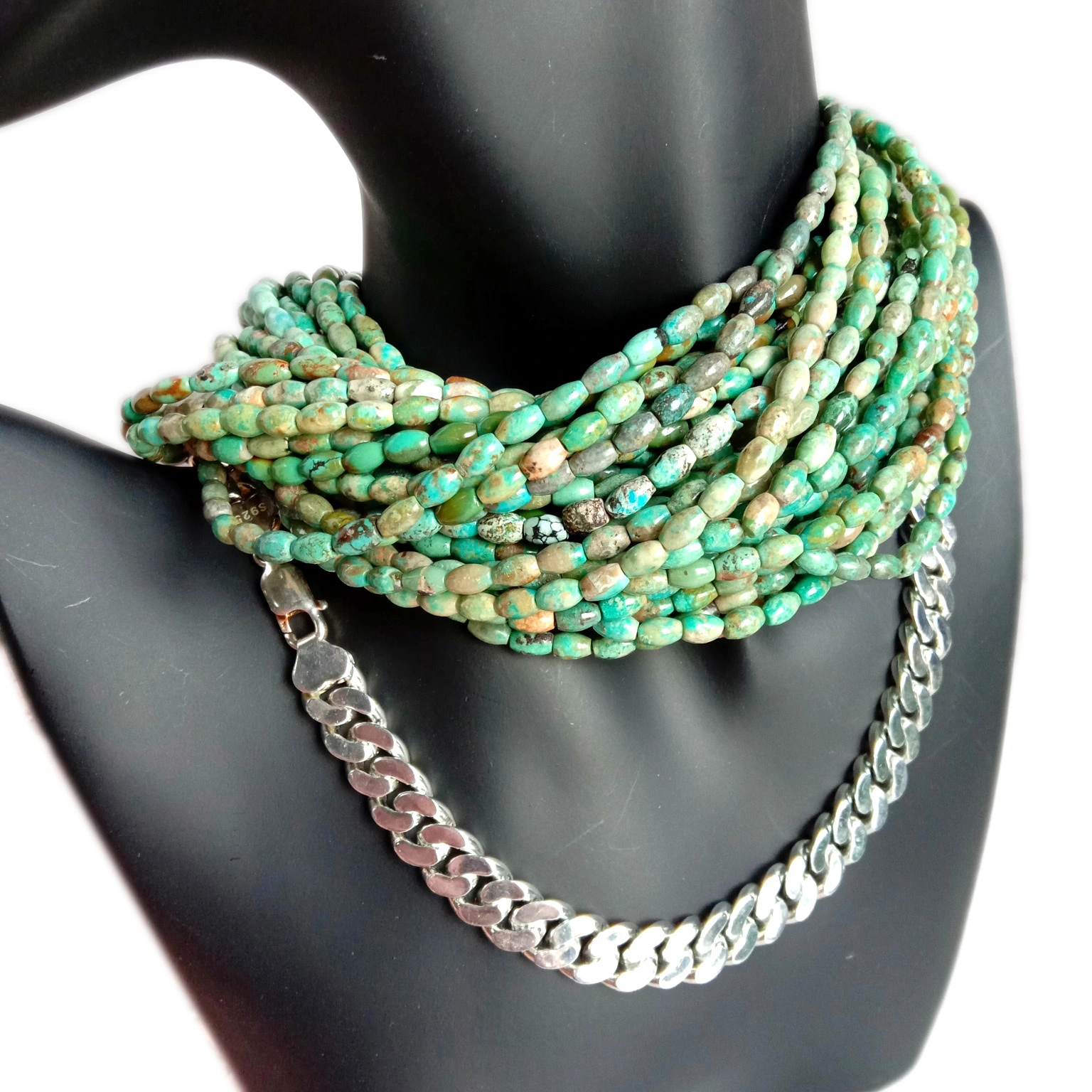 Green Turquoise Rice Beads Gemstone 16 Strand 3x6mm 1