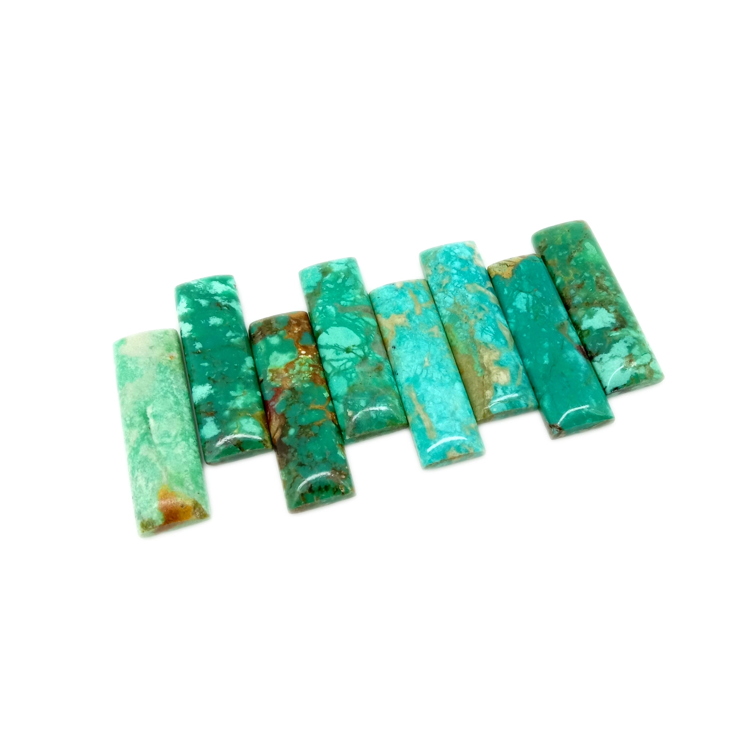 Alami Blue Rectangle Turquoise Cabochon DIY pembuatan Perhiasan 1