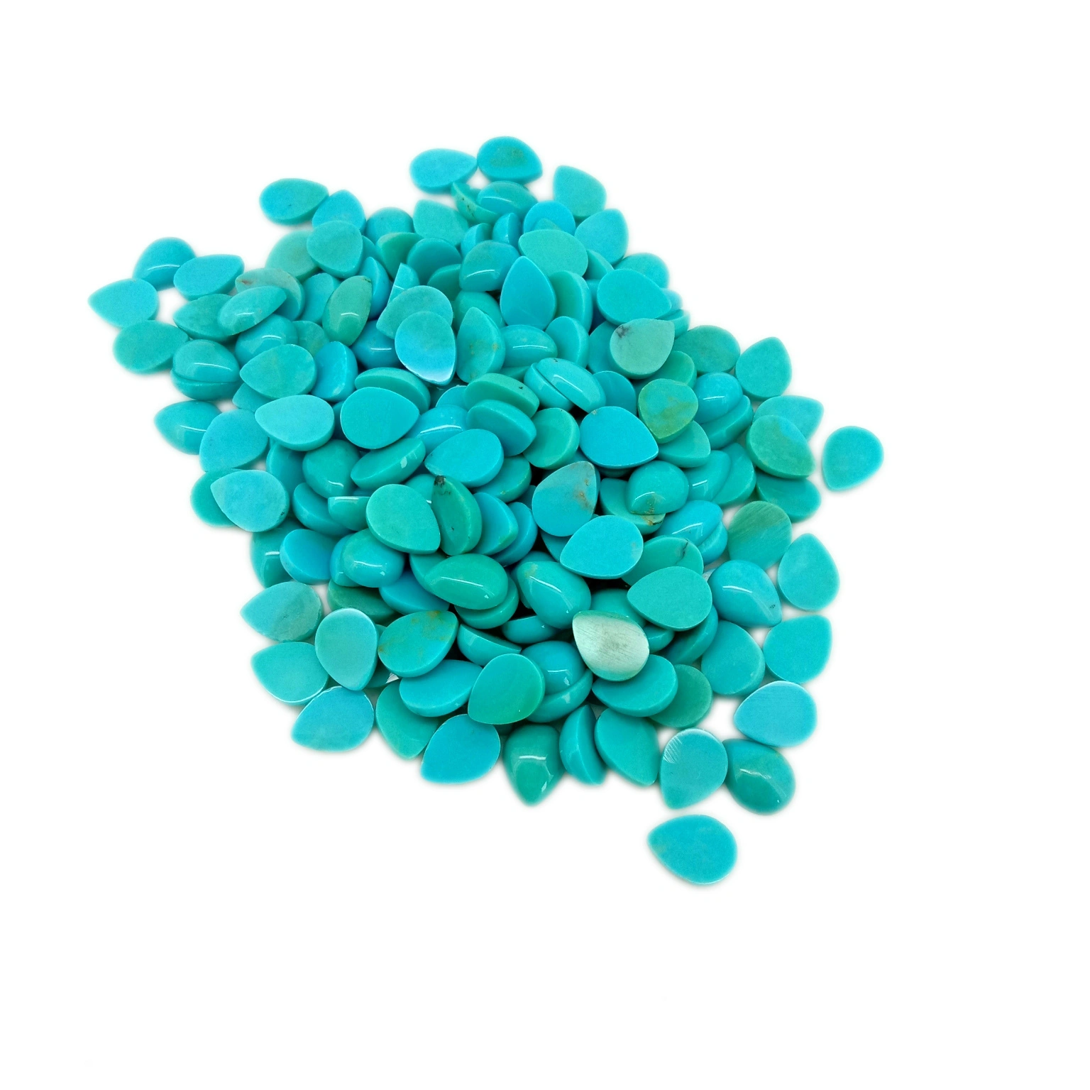 Cumadh piorra gorm Turquoise Nàdarra Gemstone 6x8mm Smooth Cab Turquoise Cabochon 1