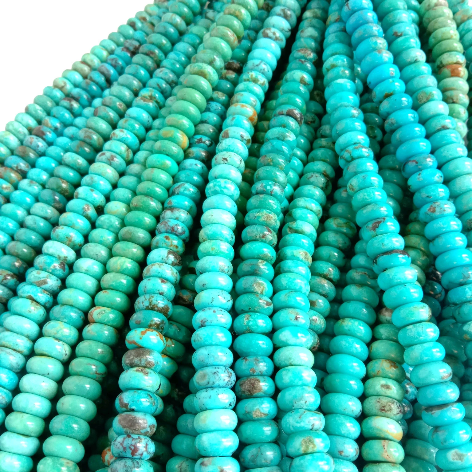 تەبىئىي Kingman Turquoise 8mm Nugget مونچاق 16 سېتىلىدۇ 1