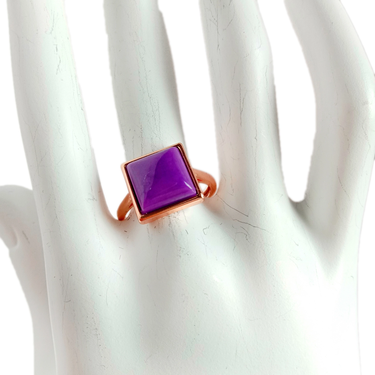 Natural Phosphosiderite Ring Sterling Silver Natural Gel Phosphosiderite Ring Women Modern Navajo Style Wessels 1
