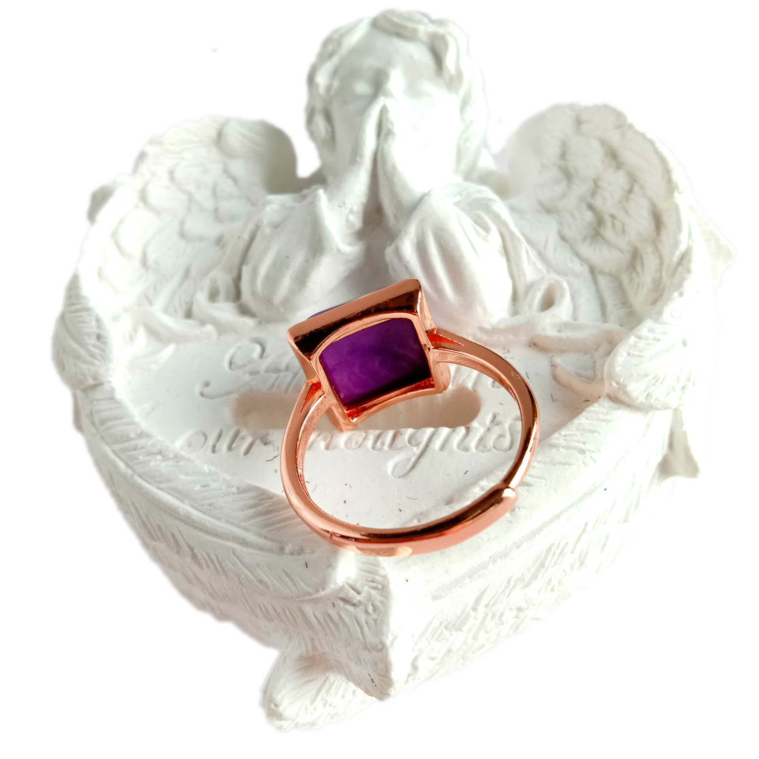 Natural Phosphosiderite Ring Sterling Silver Natural Gel Phosphosiderite Ring Women Modern Navajo Style Wessels 14