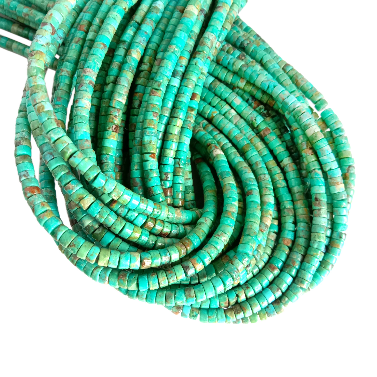 Campitos Turchese 16 4mm Heishi Collana Gioielli 18