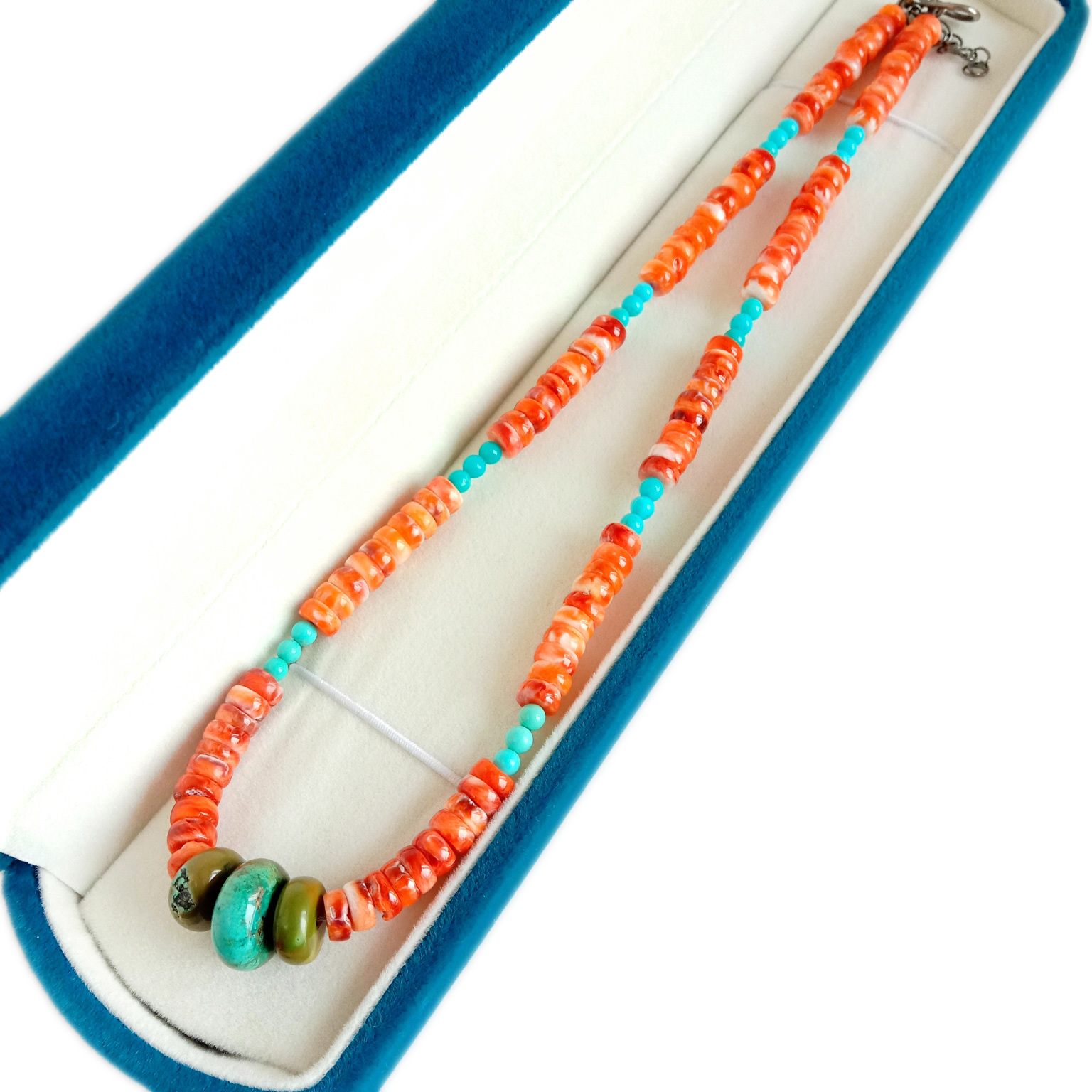 Turkważ tal-gajdra spiny naturali 925 Sterling Silver Jewelry Birthstone Necklace Gemstone Valentines Gift 14