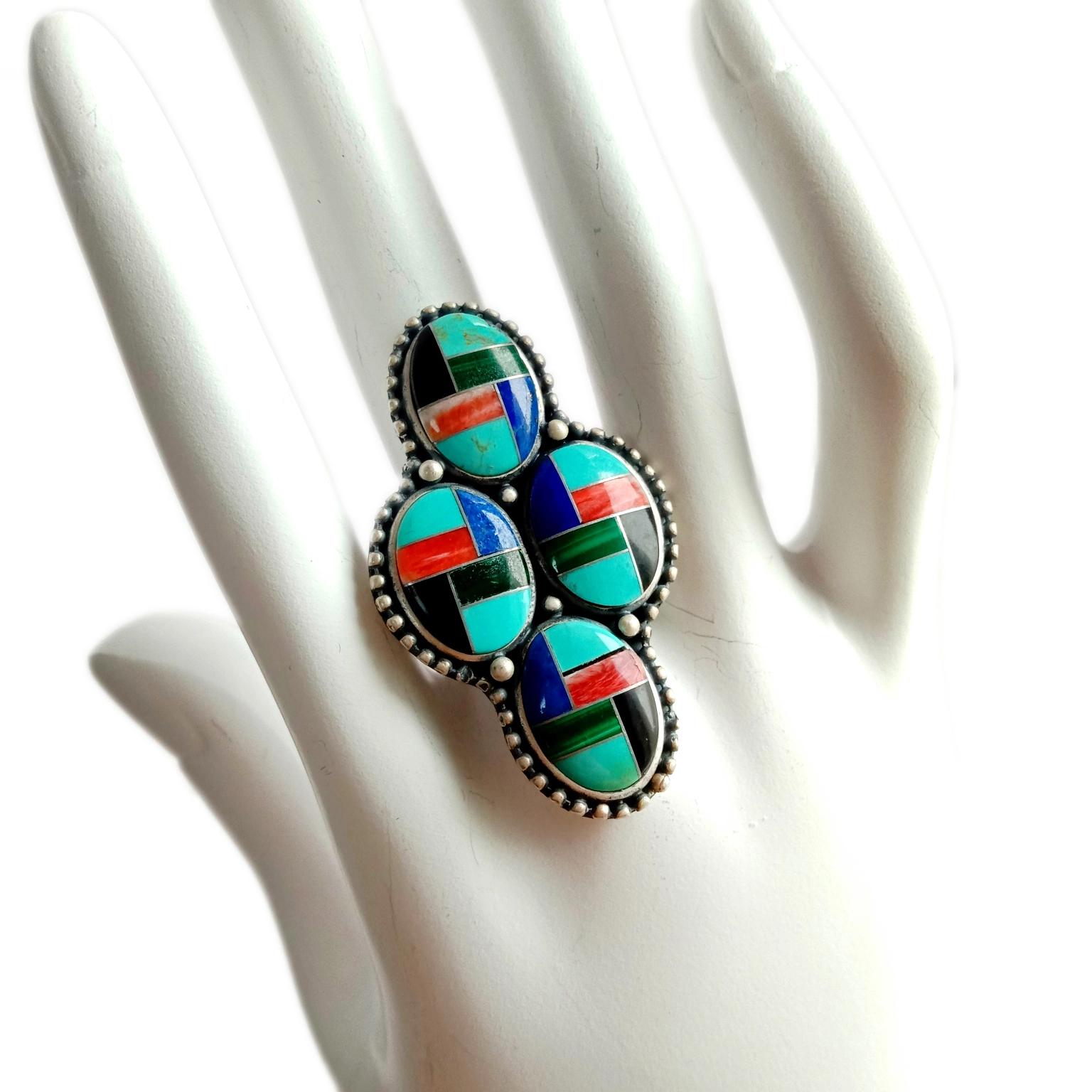 Gemstone Ring spiny oyster Turquoise Women Ring Kanggo mengeti 1