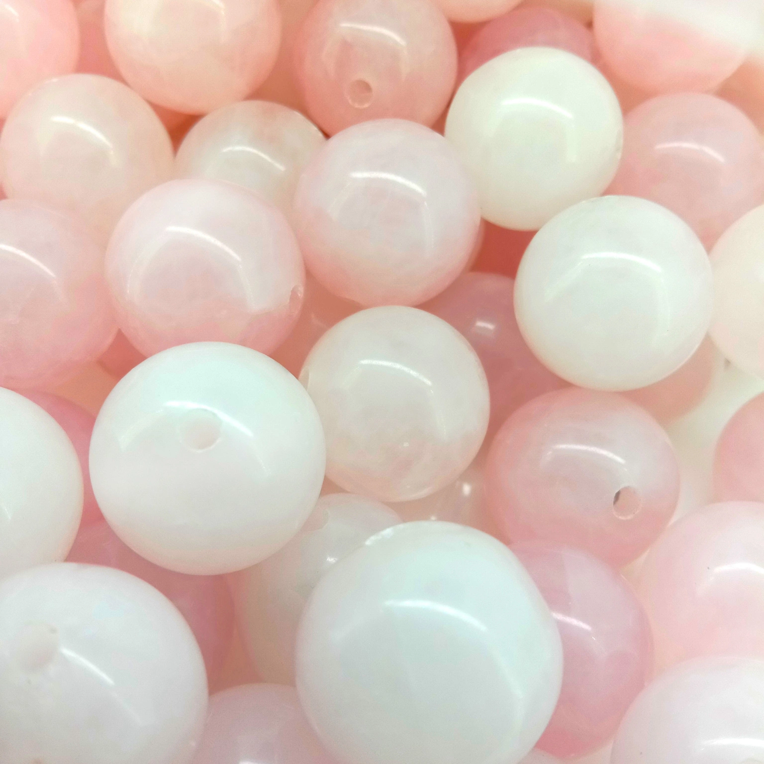 Ezi Natural Rose Quartz Beads Pink Rose Quartz Gemstone Grade Round Gemstone 1