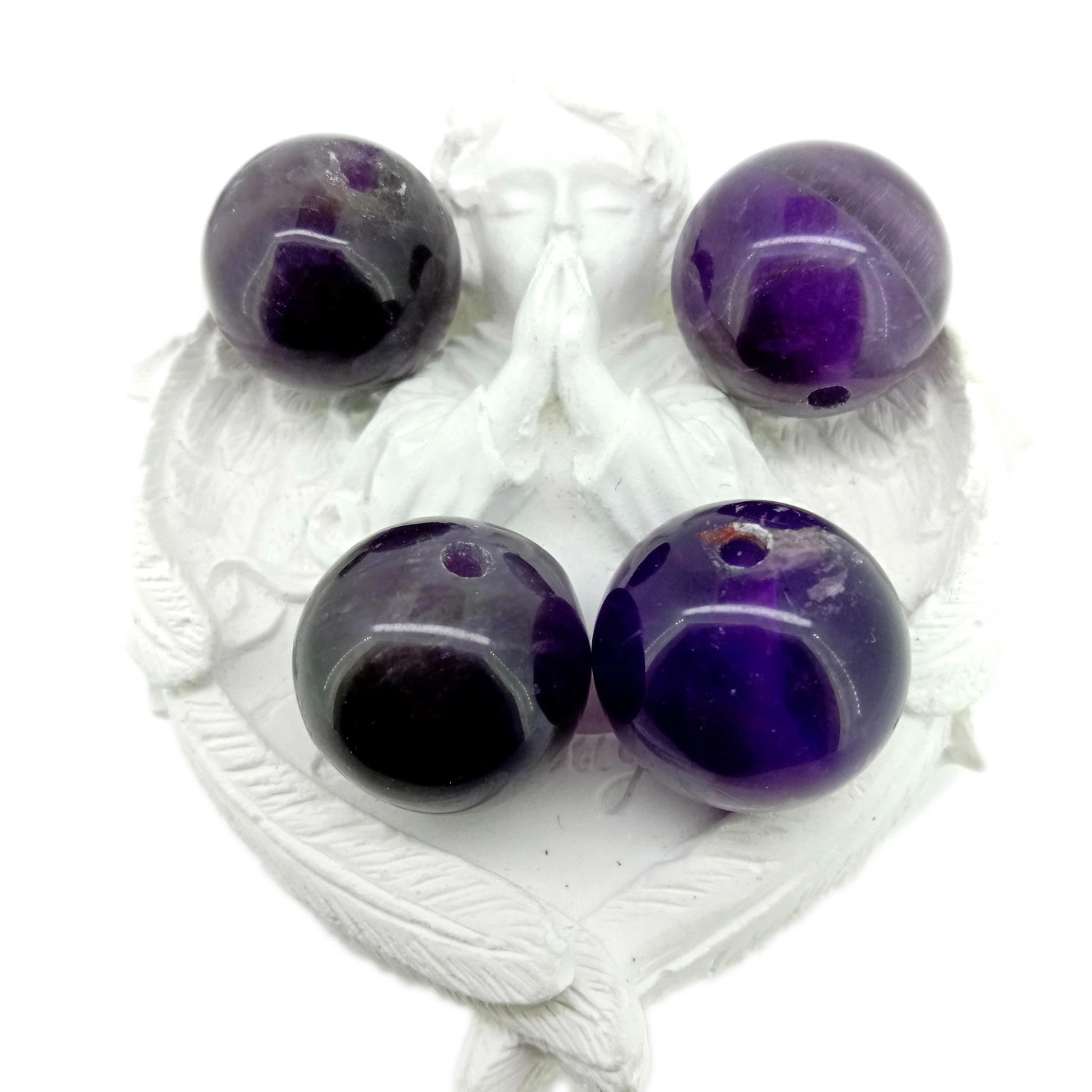 Amethyst Round Beads 19mm Purple Gemstone Loose Beads Bulk Options 1