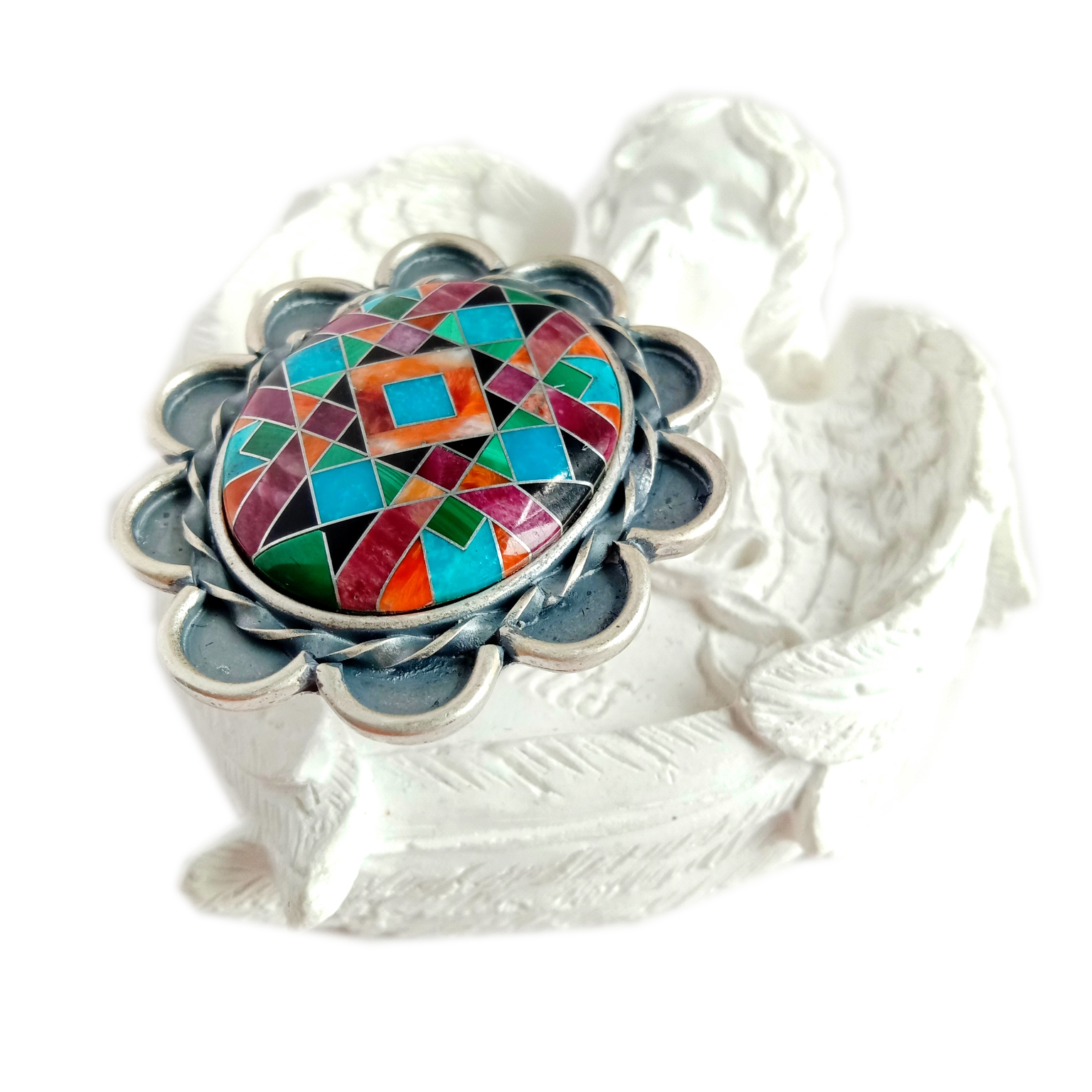 Mojave Oyster Ring Dainty Women Ring 925 Silver Ring Turquoise naturali 14