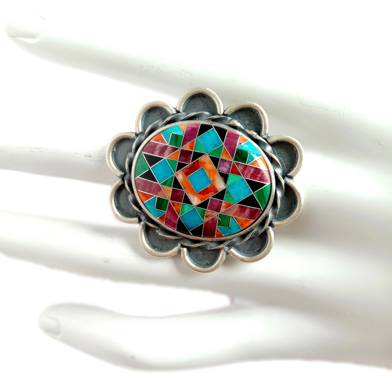 Mojave Oyster Ring Dainty Women mgbanaka 925 Silver mgbanaka Natural Turquoise 1