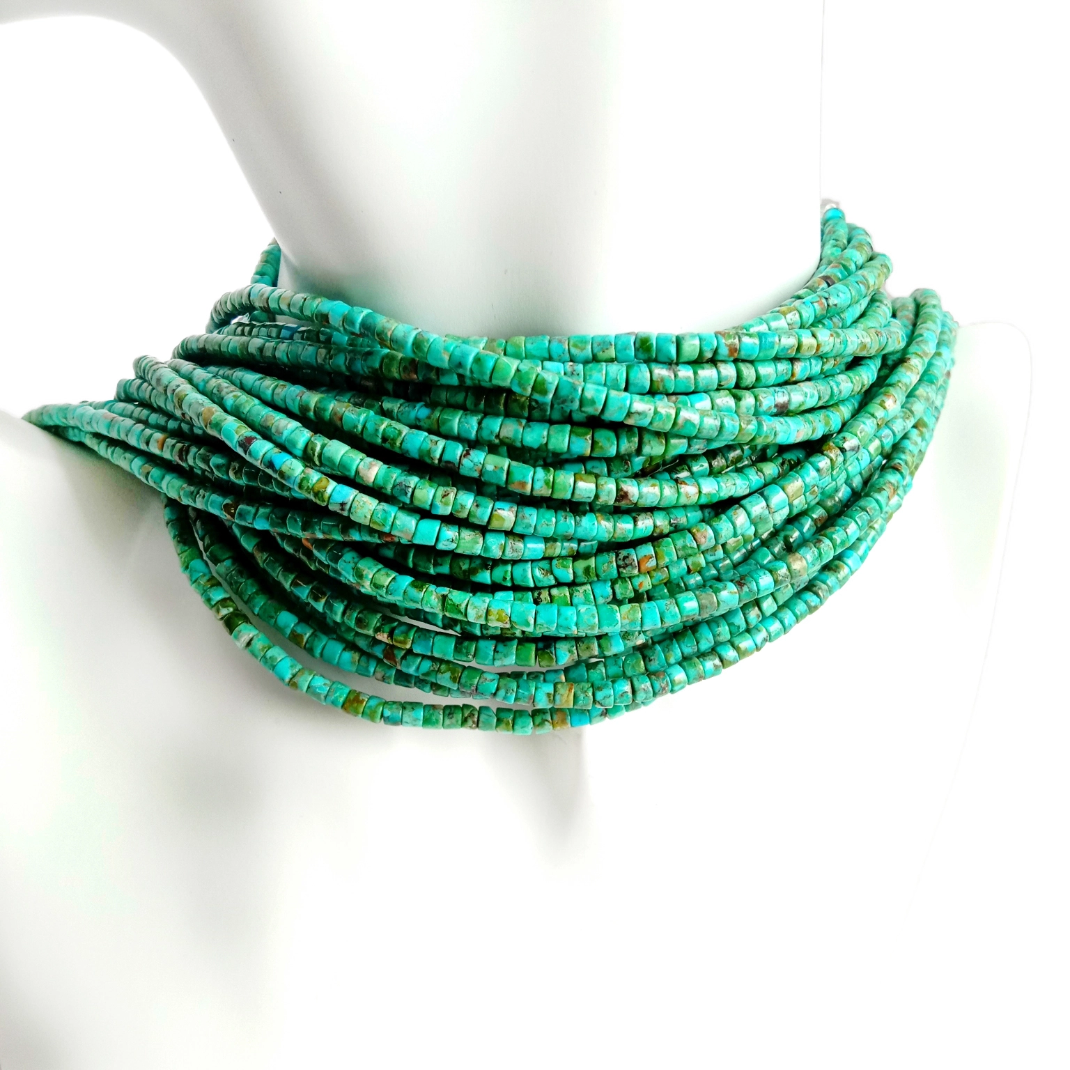 Natural blue Turquoise Rondel Beads 3mm Gemstone beads 1