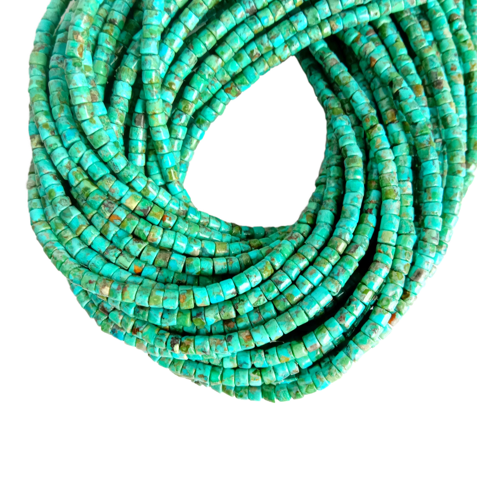 Natural blue Turquoise Rondel Beads 3mm Gemstone beads 18