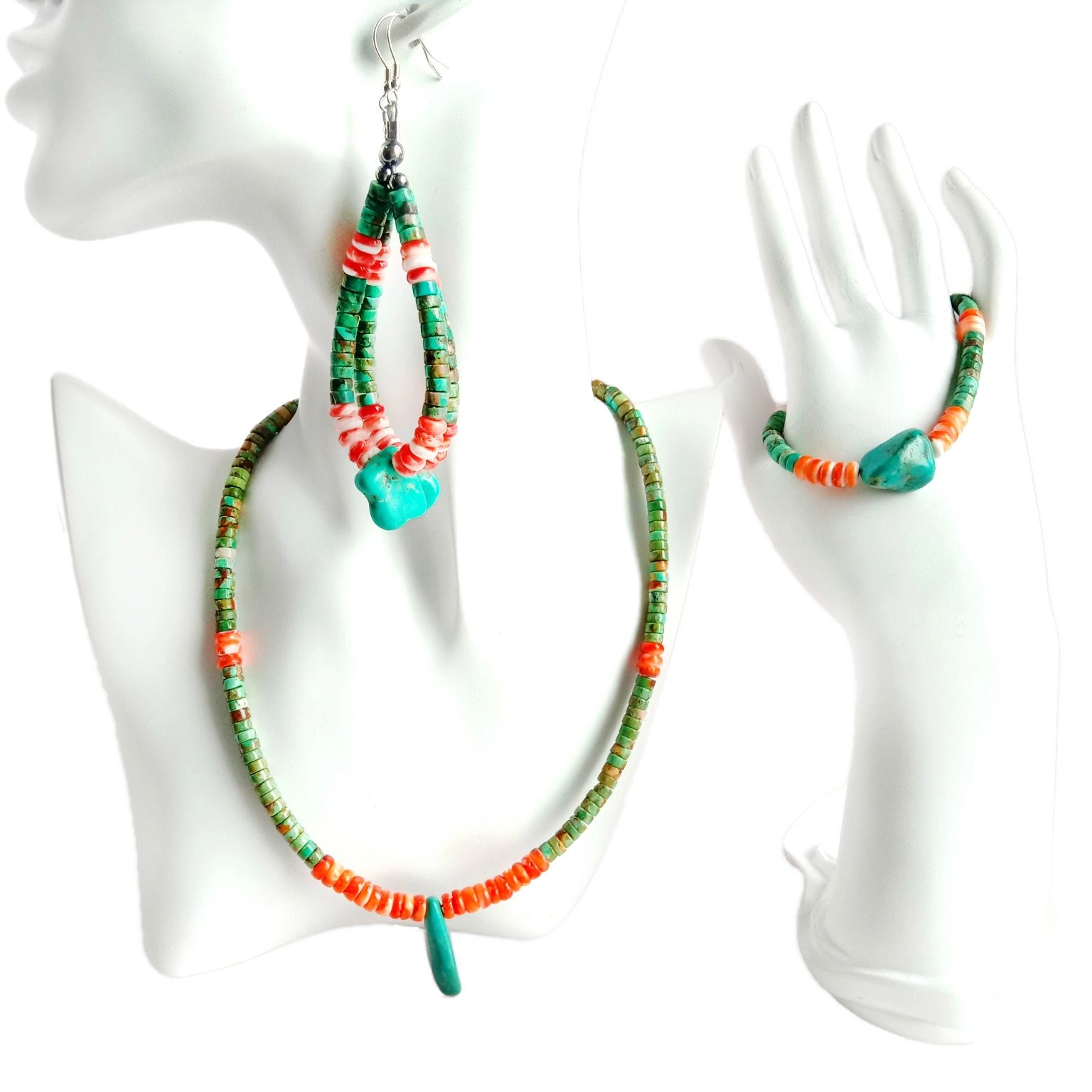 ʻO ka ʻōniʻoniʻo ʻōniʻoniʻo turquoise ʻōniʻoniʻo maoli i hoʻonohonoho ʻia 1