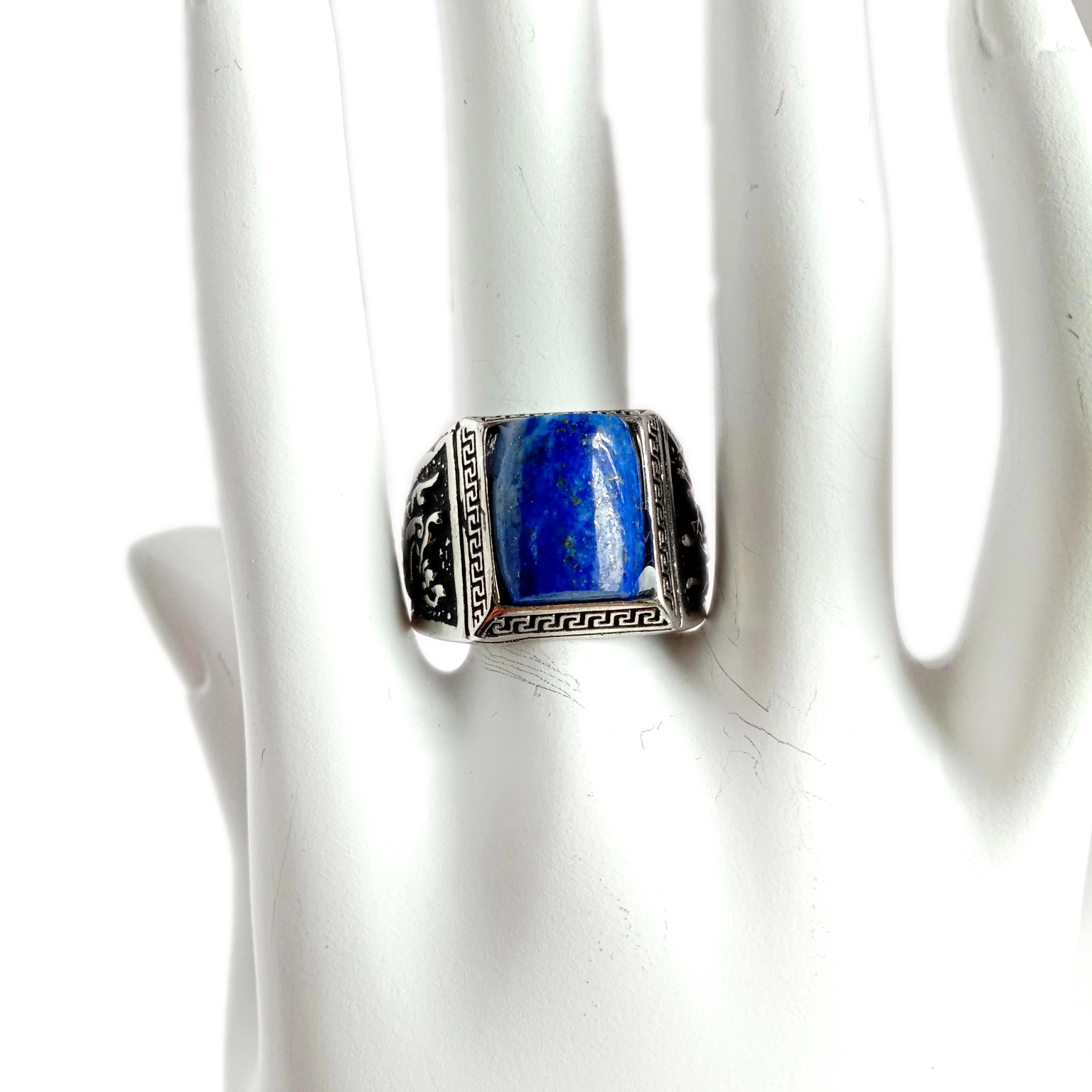 Natuurlike Lapis Lazuli Ring Handgemaakte 925 Sterling Silwer Ring Ovaal Lapis Lazuli Ring Geskenk vir haar 1