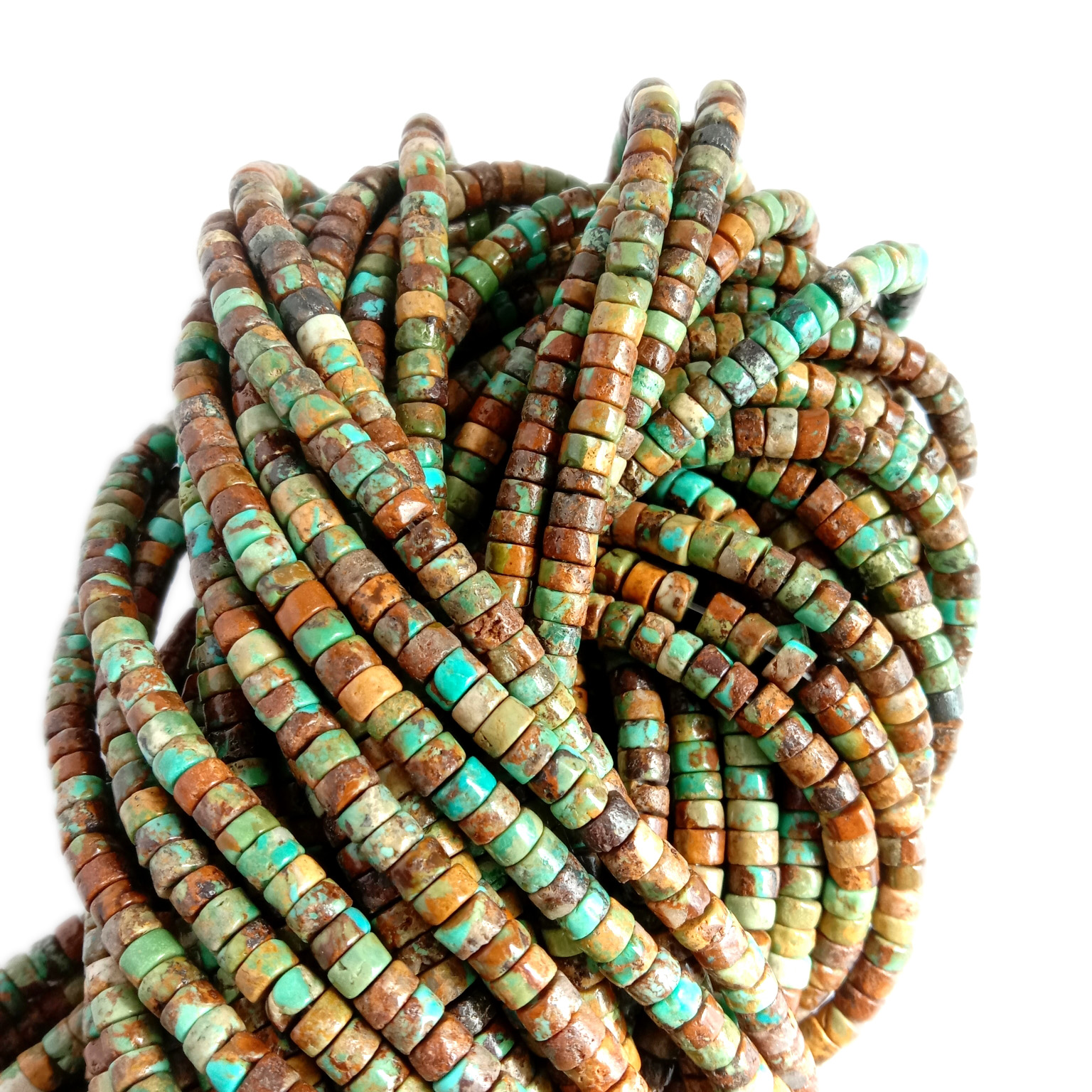 Perle di Turchese Genuine Perle di Pietra Preziosa Naturale Rondelle Wheel Turchese Stone 18