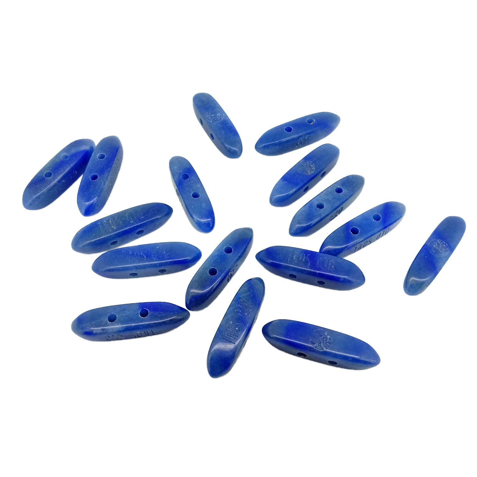 Ntuj Xiav Aventurine Pob Zeb Reiki Kho Crystals Peb Qhov Muag Chakra rau Tsev Kho Kom Zoo Nkauj&amp;Crafting 1