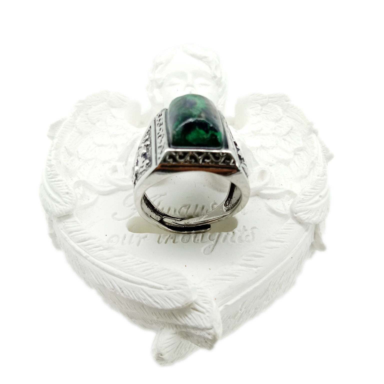 925 Sterling Silver nwa amaala America Chrysocolla Fynchenite Gemstone mgbanaka 15