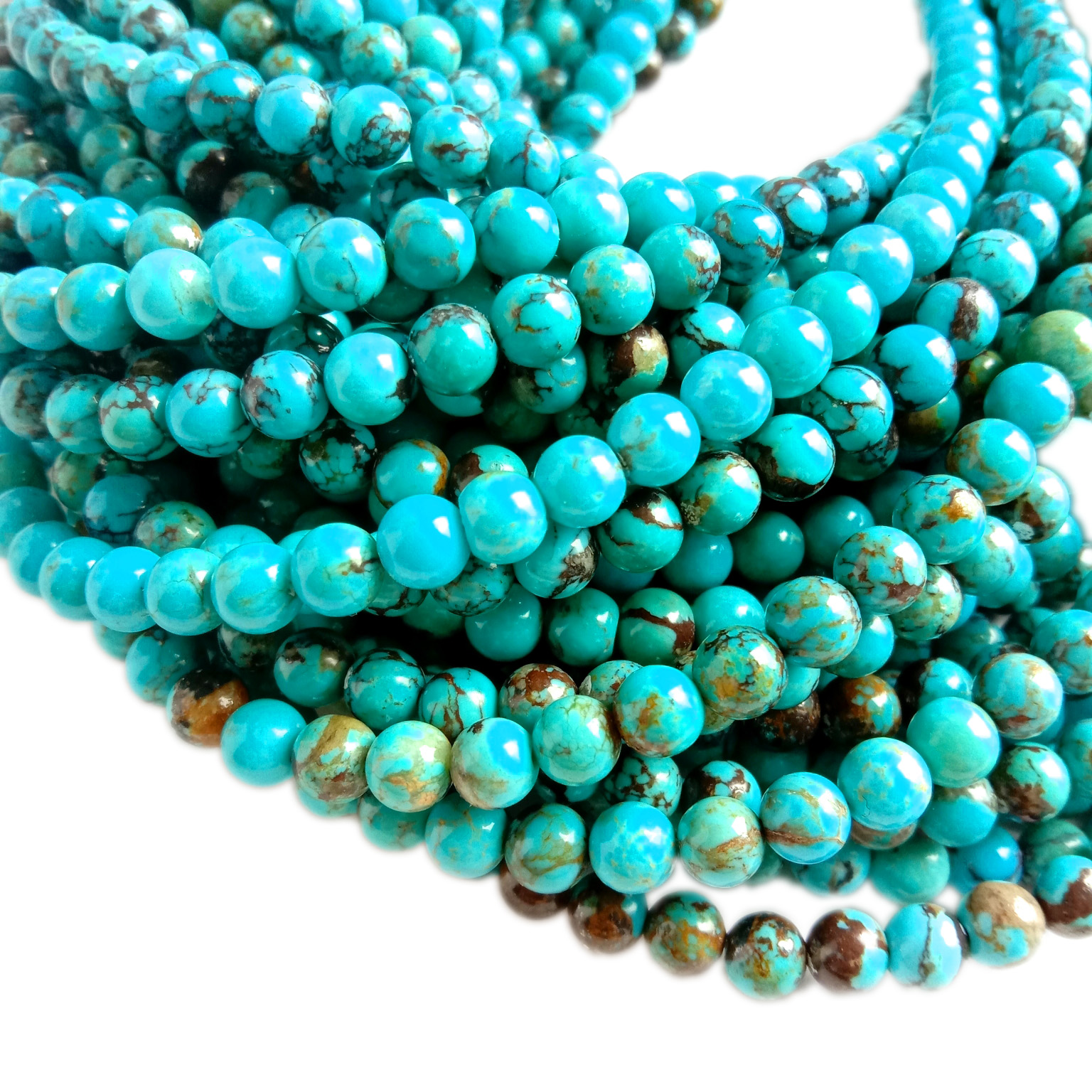 Turquoise xim 5 hli turquoise hlaws pearl stud tsej nkauj nkauj nraug tsej kab tshoob hniav nyiaj hniav kub 18