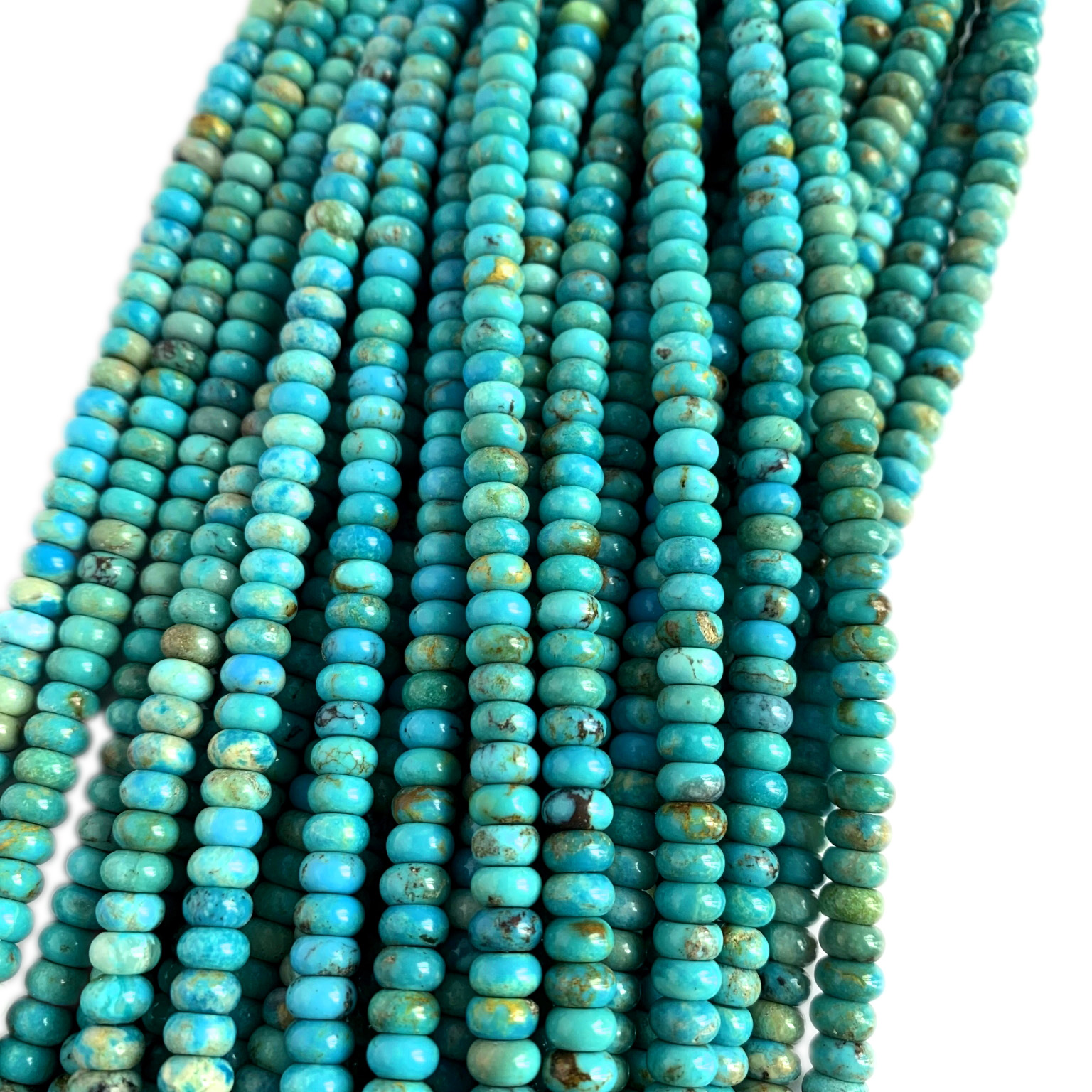 Kingman Turquoise 6mm Bambance-bambancen Calibration na Side-Drilled Nugget Beads wanda aka siyar da madaidaicin 16 18
