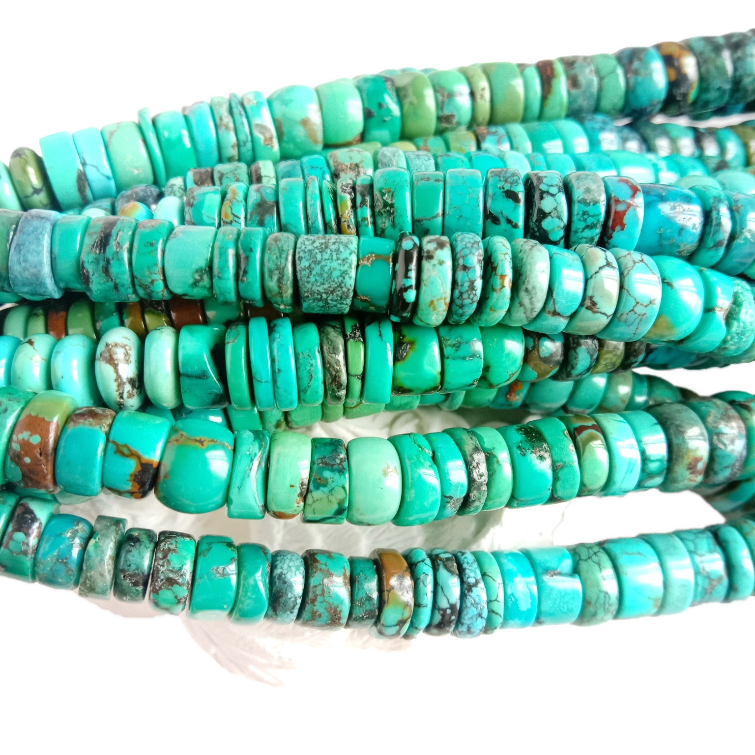 Том 16 инчийн ховор матриц Төвдийн оюу Rondelle Хожуу бөмбөлгүүдийг оюу бөмбөлгүүдийг дугуйтай үнэт эдлэл 18