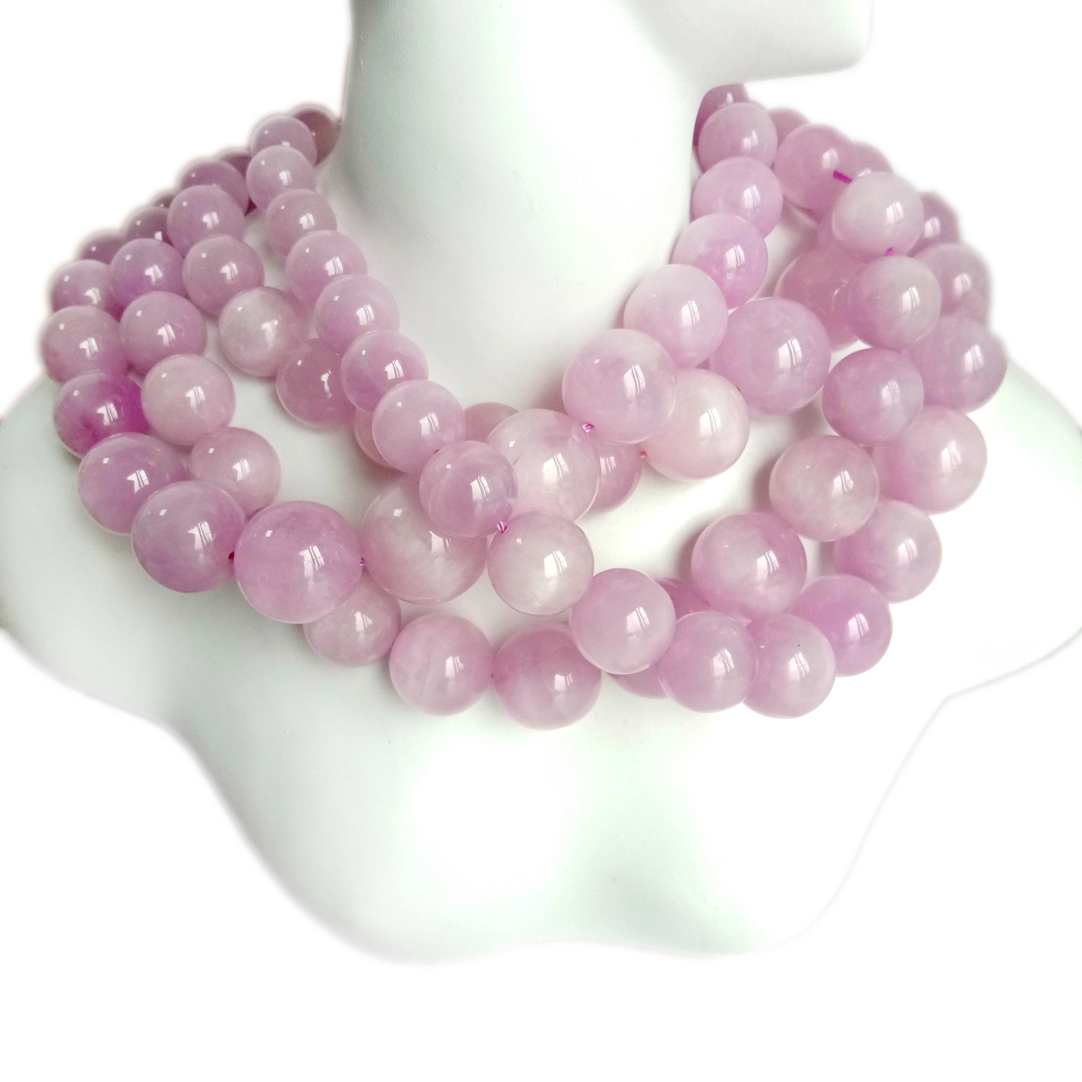 Muaj nuj nqis Lavender Round Beads 6-12mm los ntawm Brazil Ntuj Ntshav Xim Gemstone hlaws lag luam wholesale 1