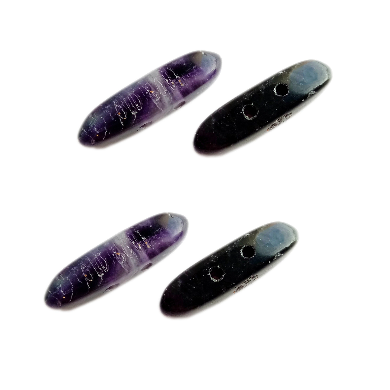 30x8x8mm Amethyst krale Natuurlike edelsteenmateriaal Los edelsteen vir juweliersware maak 1