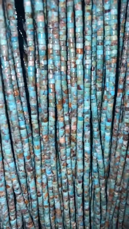 Natural Brown Green Turquoise Heishi Disc Beads Gemstone 12