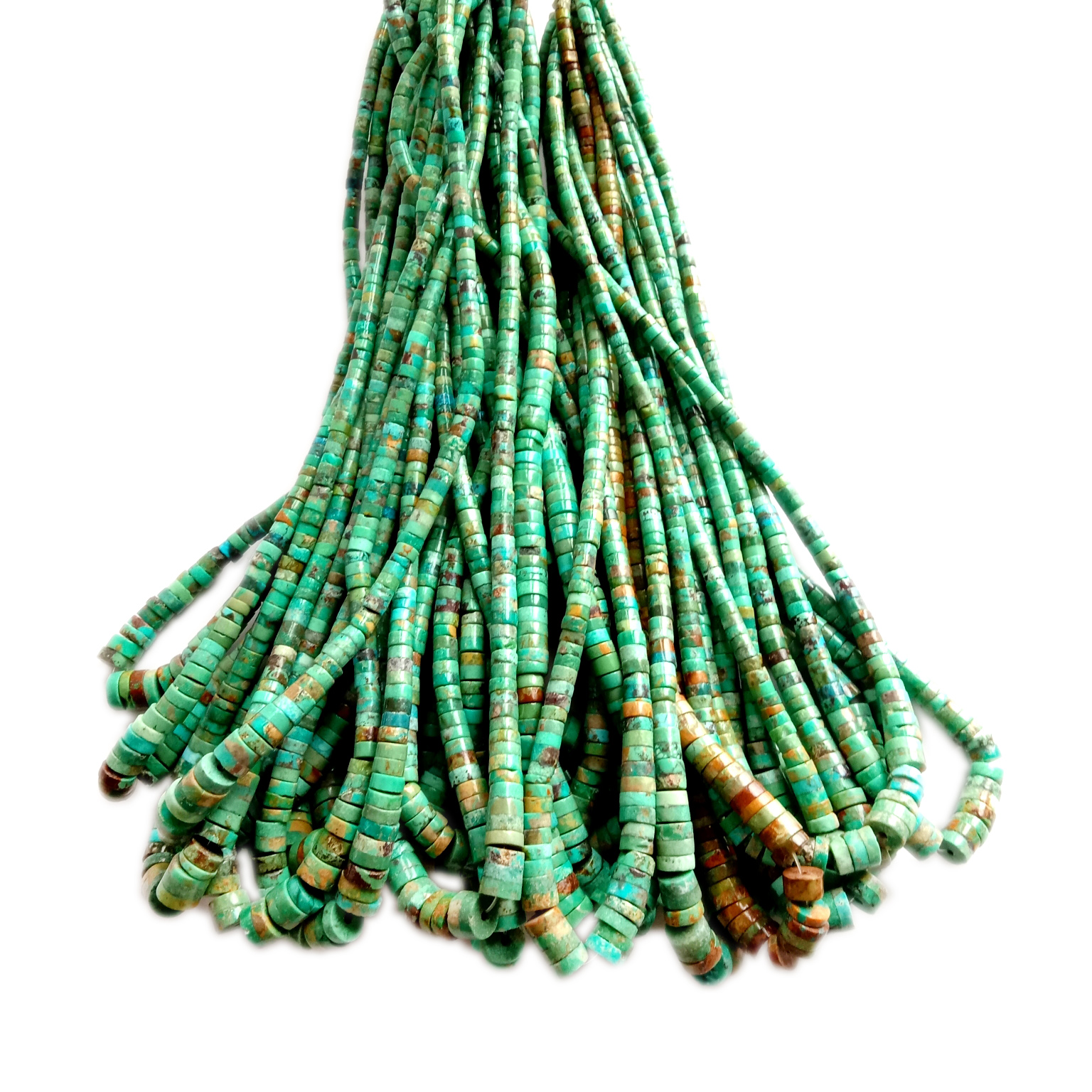 Natuurlike groen Turkoois Heishi Topkwaliteit Ongekleurde Egte Strand 16 Spacer Los Kraal Juweliersware Precious 18