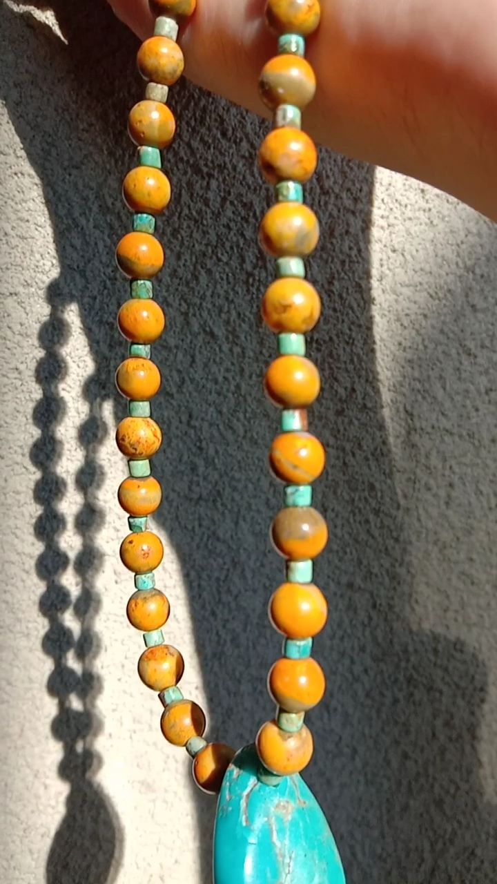 Natural Turquoise spiny oyster Bumble bee 925 Sterling Silver Asoa 100% ma'a masani 16 manoa 8