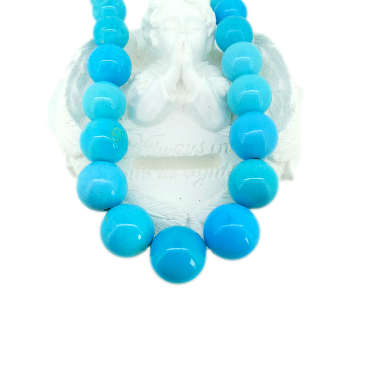 Naturalis 8-12mm genuinum Turquoise caeruleum Gemstones Beads ornamentorum 18