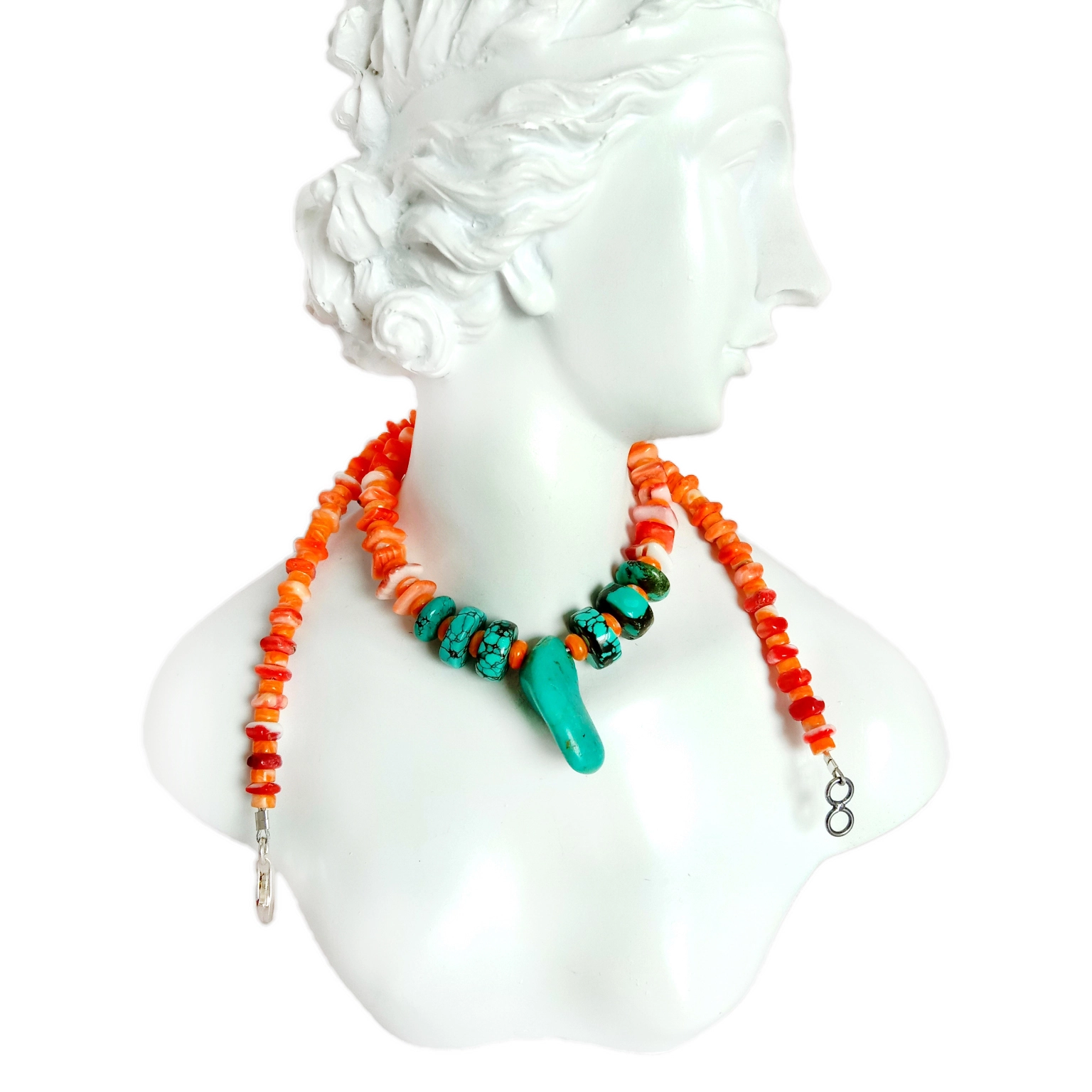ត្បូងមរកតធម្មជាតិ 925 Sterling Silver ធ្វើដោយដៃ ខ្សែកត្បូងពេជ្រពិតៗ 1
