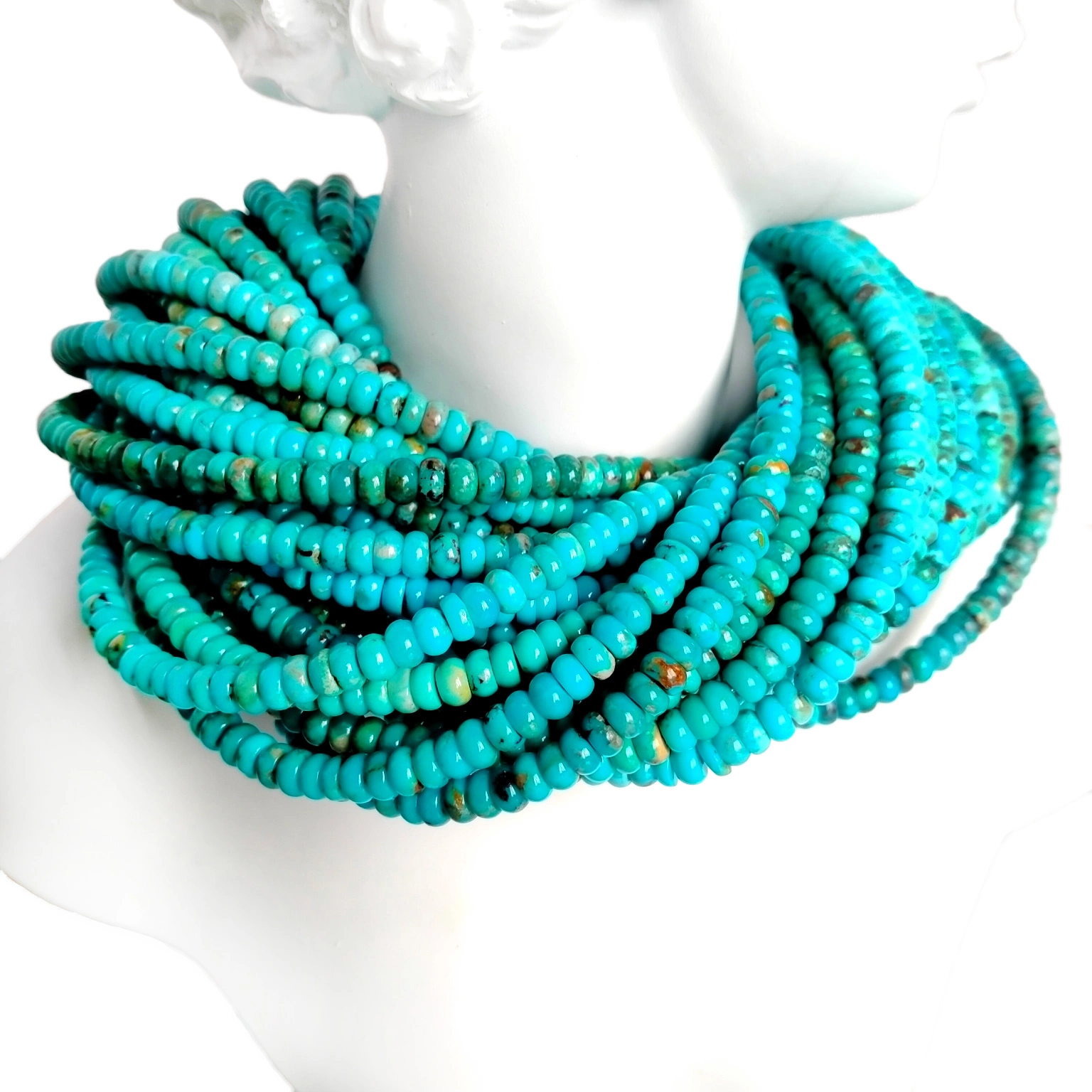 Sefaha sa tlhaho sa turquoise sefaha sa 16 inch 6mm sefaha sa sefaha se putsoa 1