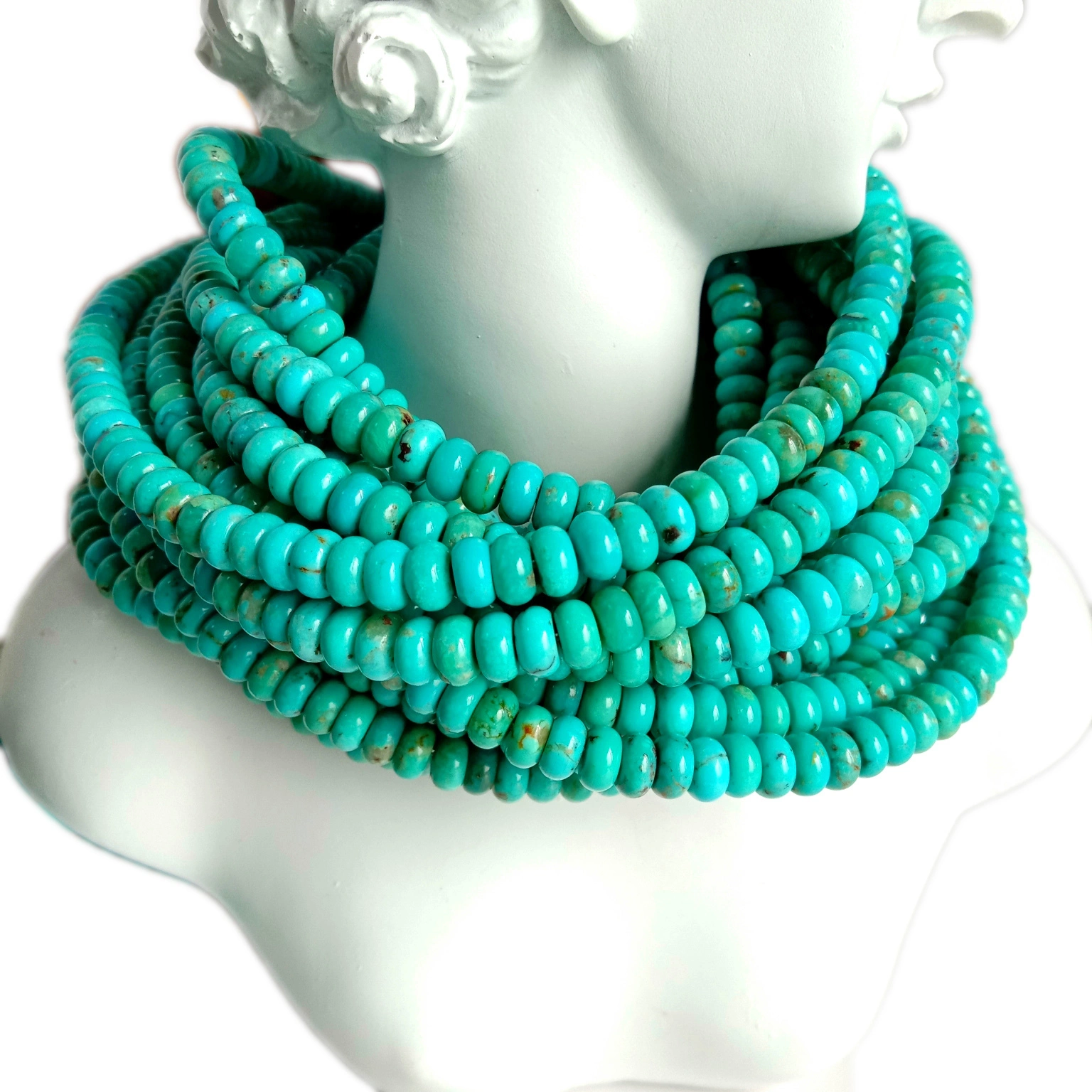 Mohave blou Turkoois gekalibreerde nugget 6mm Arizona turkoois kraal 1 string natuurlik 1