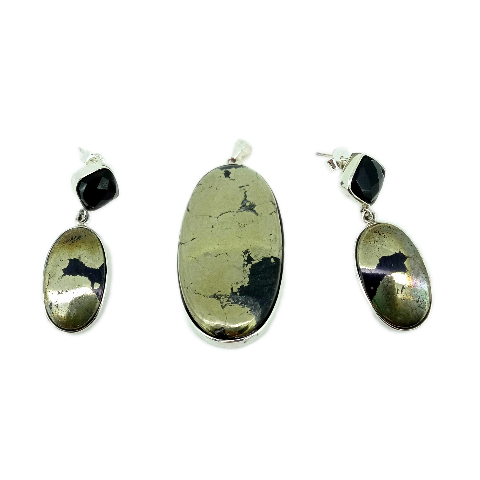 Hommelby 925 Sterling Silwer Oorbelle en Hanger Opregte November Geboortesteen Stoet Geskenk vir Vrou 1