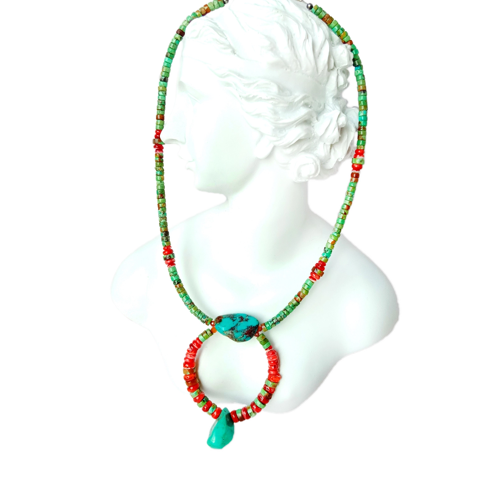 Zawadi ya kuadhimisha miaka ya Turquoise spiny oyster 925 ya fedha iliyotengenezwa kwa mikono 1