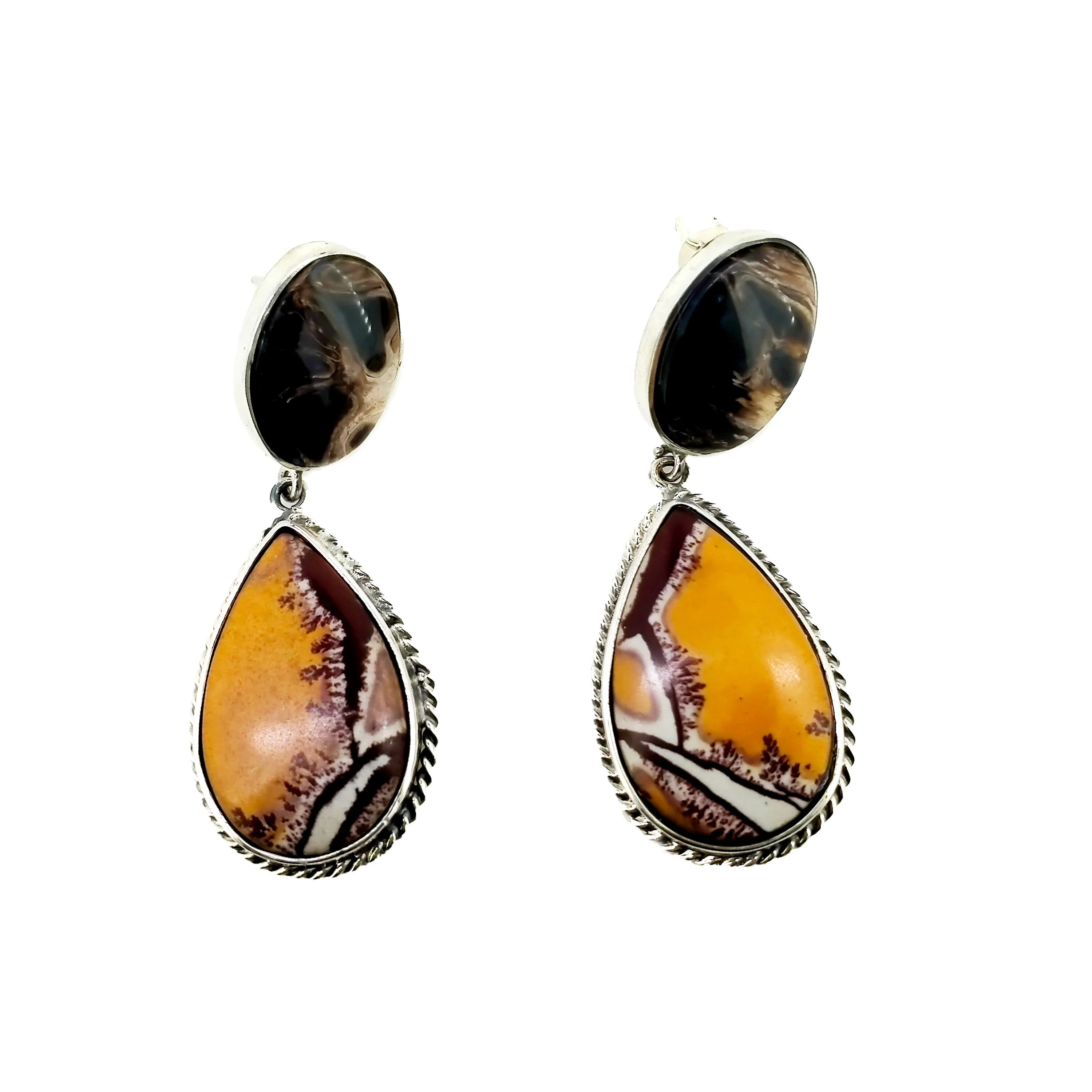 Bilda Jasper-orelringo, Sterlingarĝentaj orelringoj, Imperia orelringo, Owyhee-orelringo, virina Jasper-orelringo, ŝtona orelringo 1