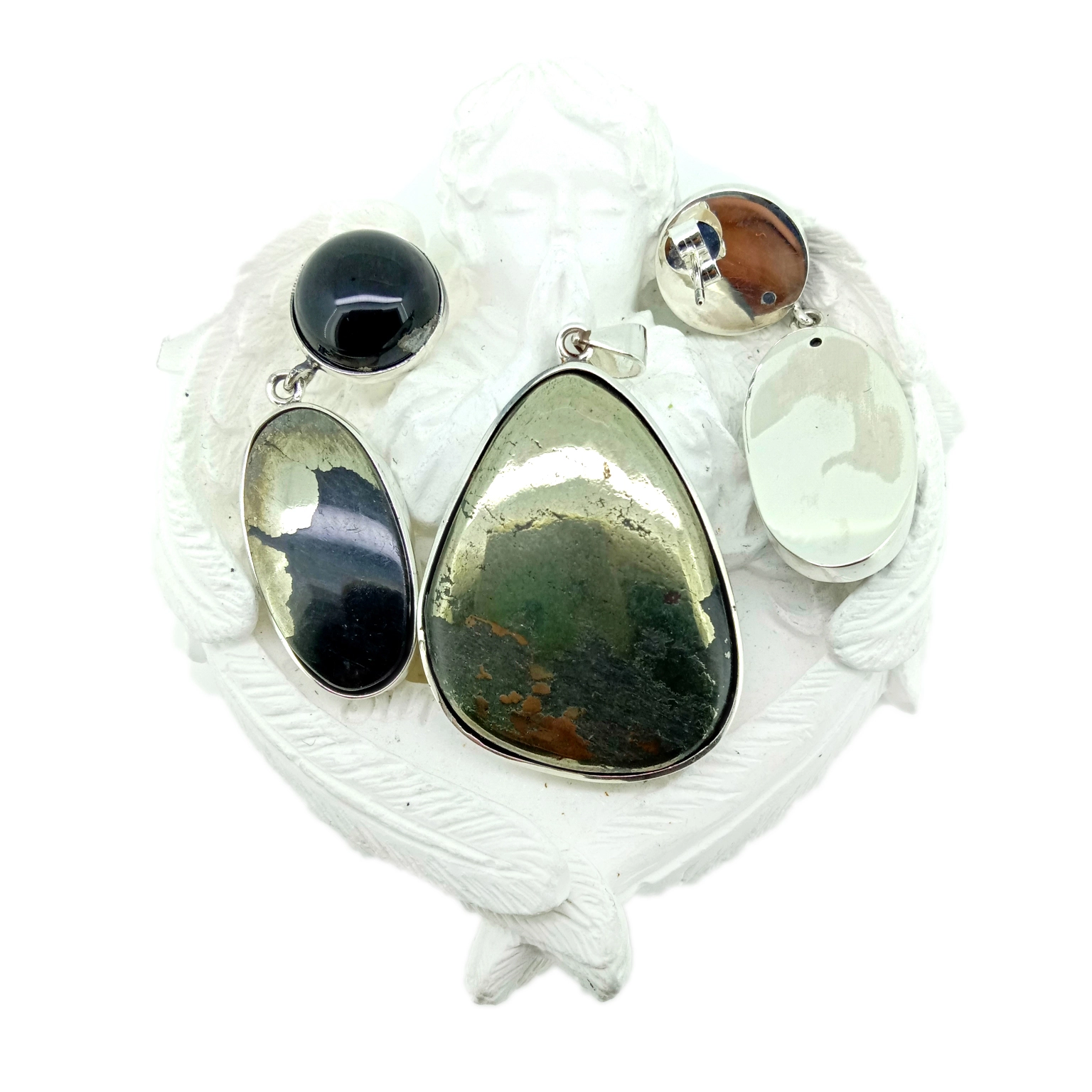 Bumblebee Jasper Earrings 925 Sterling Silver អំណោយបុណ្យណូអែលសម្រាប់ក្រវិលទម្លាក់របស់នាង 1